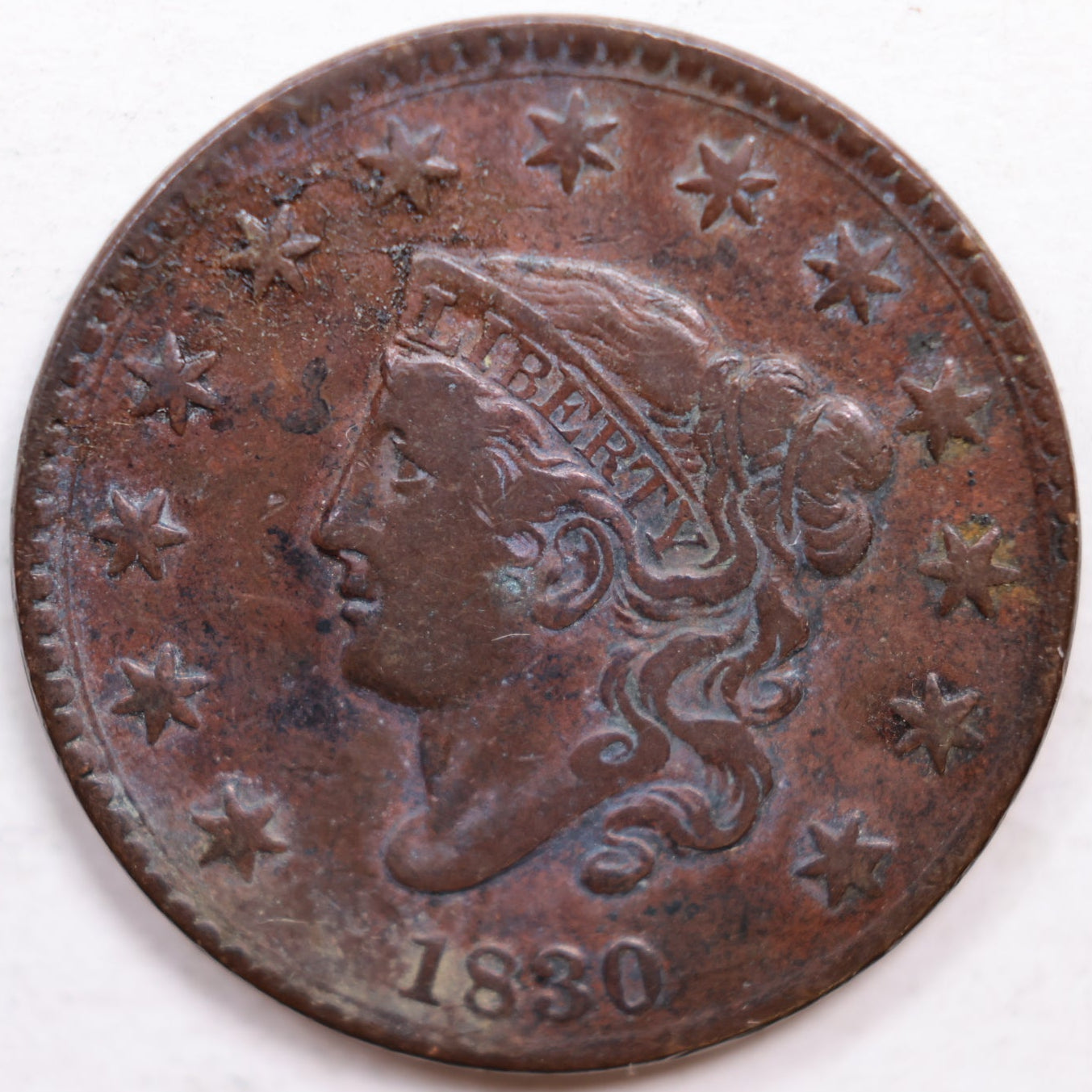 1830 Coronet Large Cent, Very Fine Circulated Coin, Store #CT0898