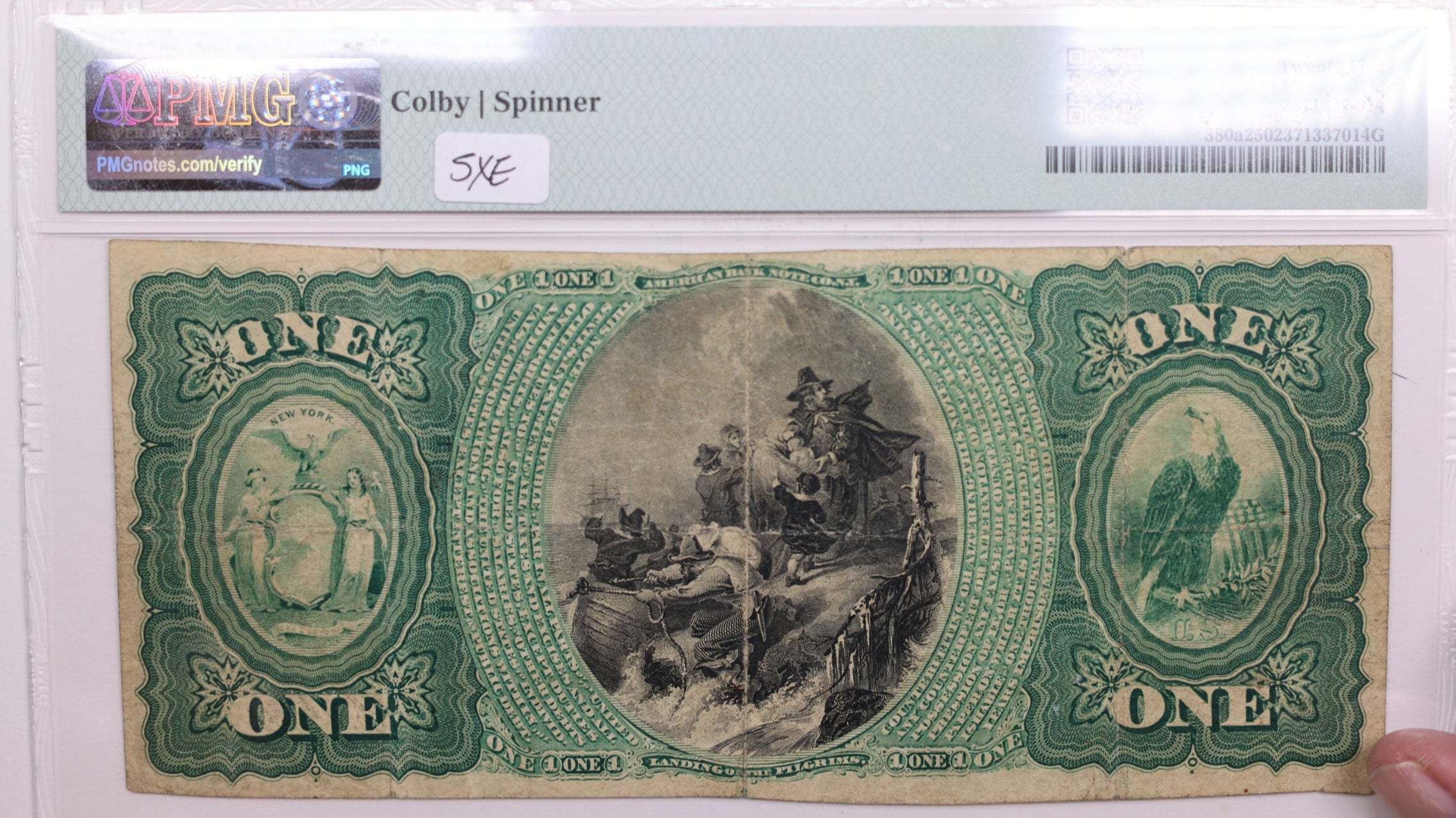 1865 $1, National Bank Note, New York, New York., PMG VF-25., LGNG024