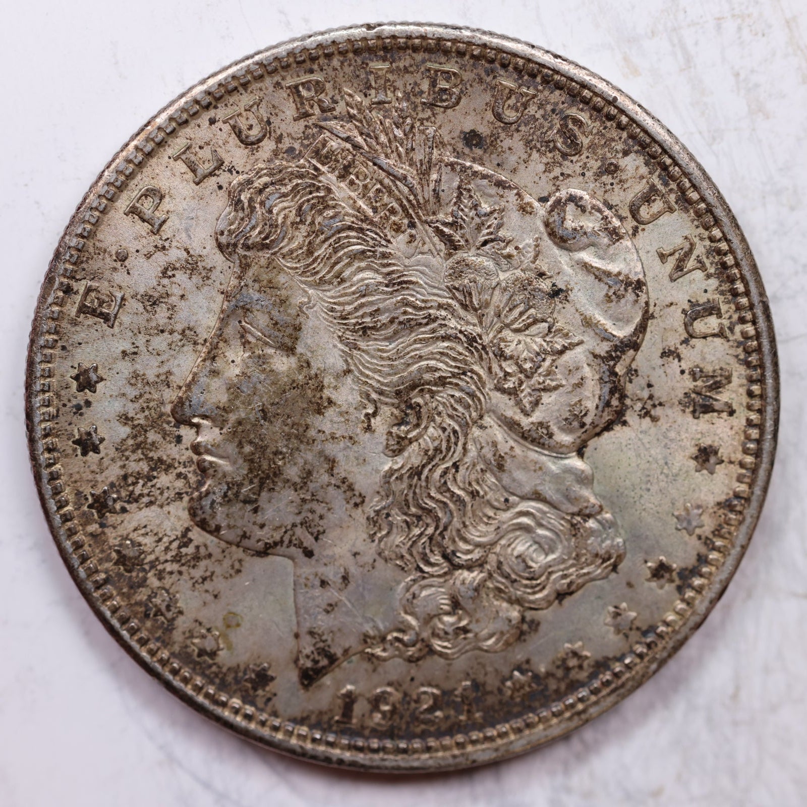1921 Morgan Silver Dollar, Uncirculated Coin, Store Sale #DR0256
