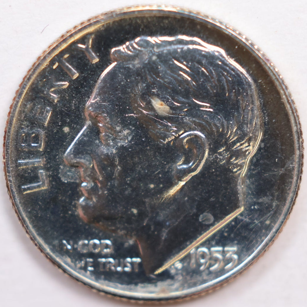 1957 Roosevelt Dime, Uncirculated Gem Proof Coin, Store #DE793