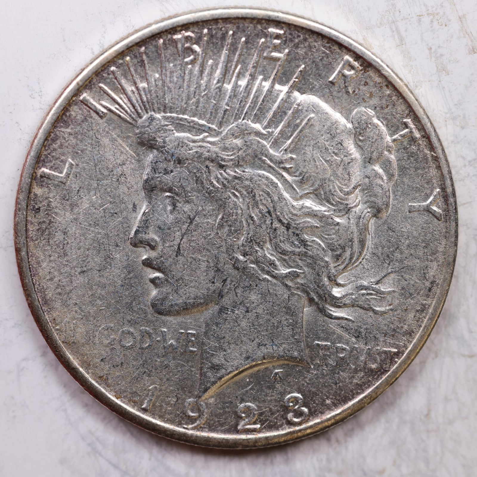1923-S Peace Dollar, About Uncirculated Coin, Store #DR0315