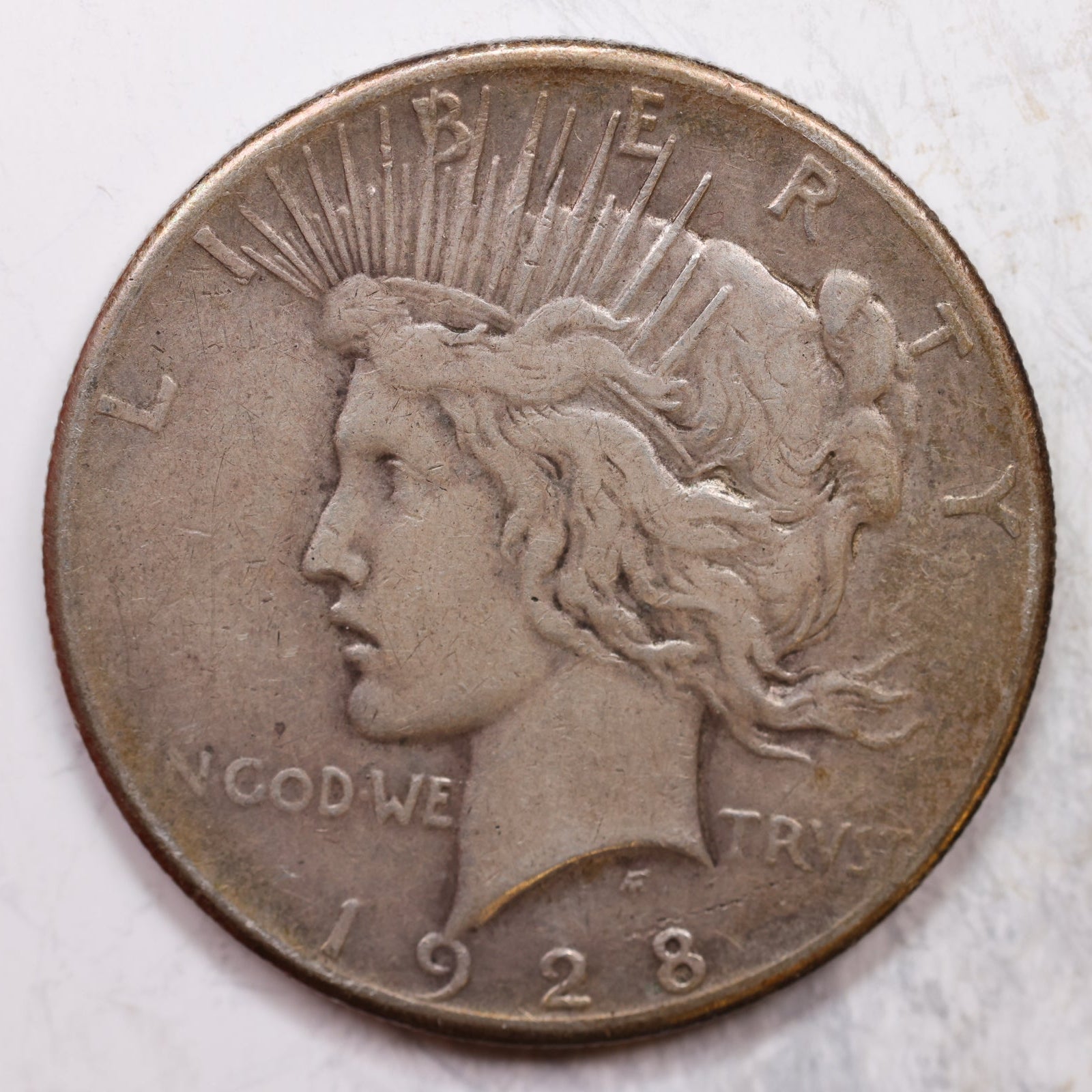 1928 Peace Silver Dollar, Very Fine Circulated Coin, Store Sale #DR0349