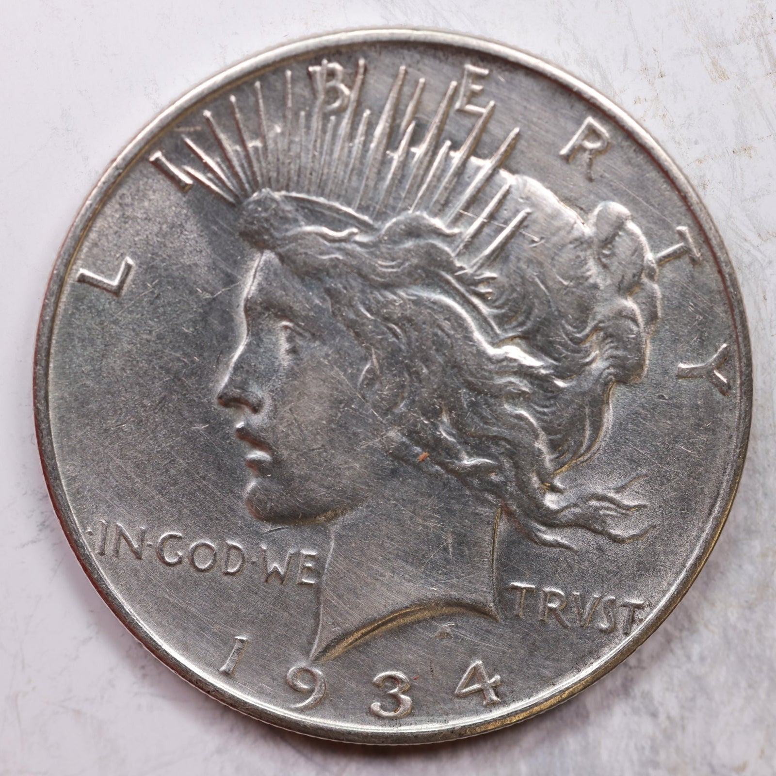 1934-D Peace Silver Dollar, Uncirculated Coin, Store Sale #DR0359