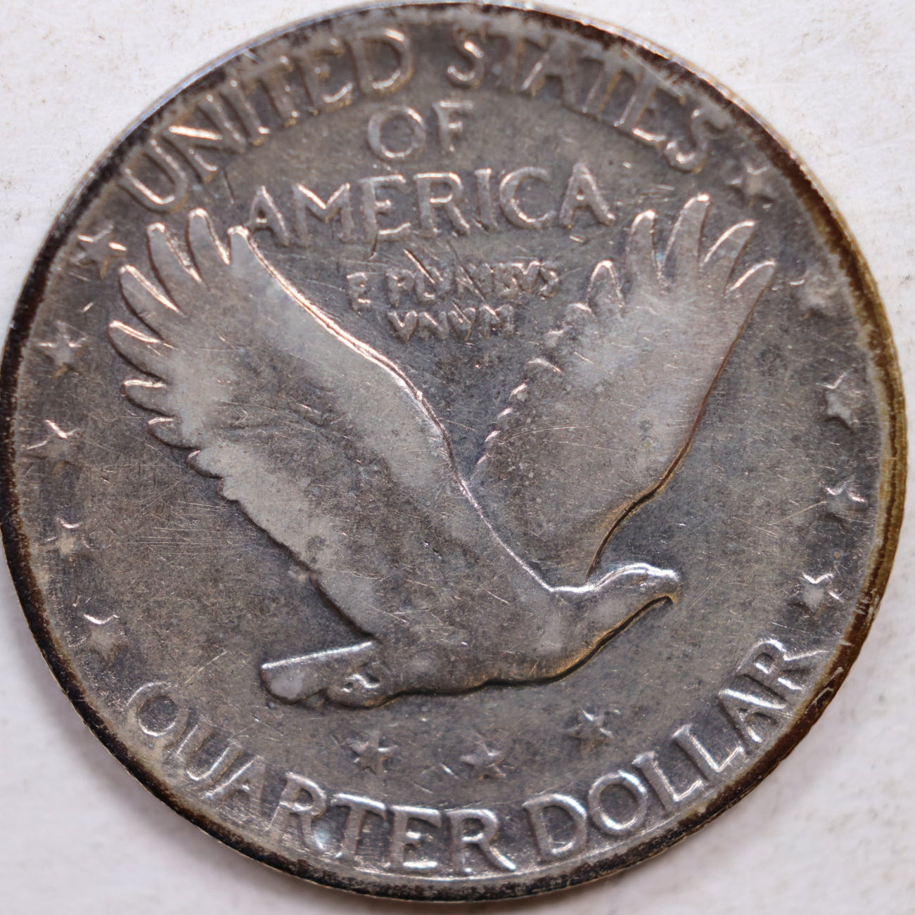 1929-S Standing Liberty Silver Quarter, Fine Circulated Coin, Details, Store #QR1077