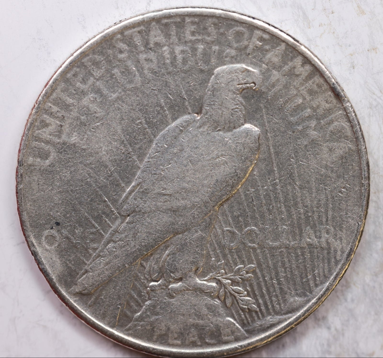 1935 Peace Silver Dollar, Very Fine *Dipped* Circulated Coin, Store Sale #DR0366