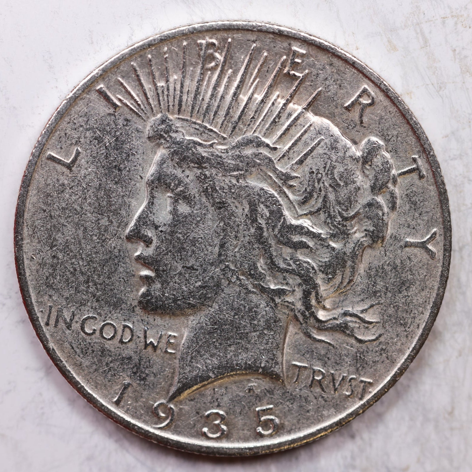1935-S Peace Silver Dollar, Very Fine Circulated Coin, Store Sale #DR0371