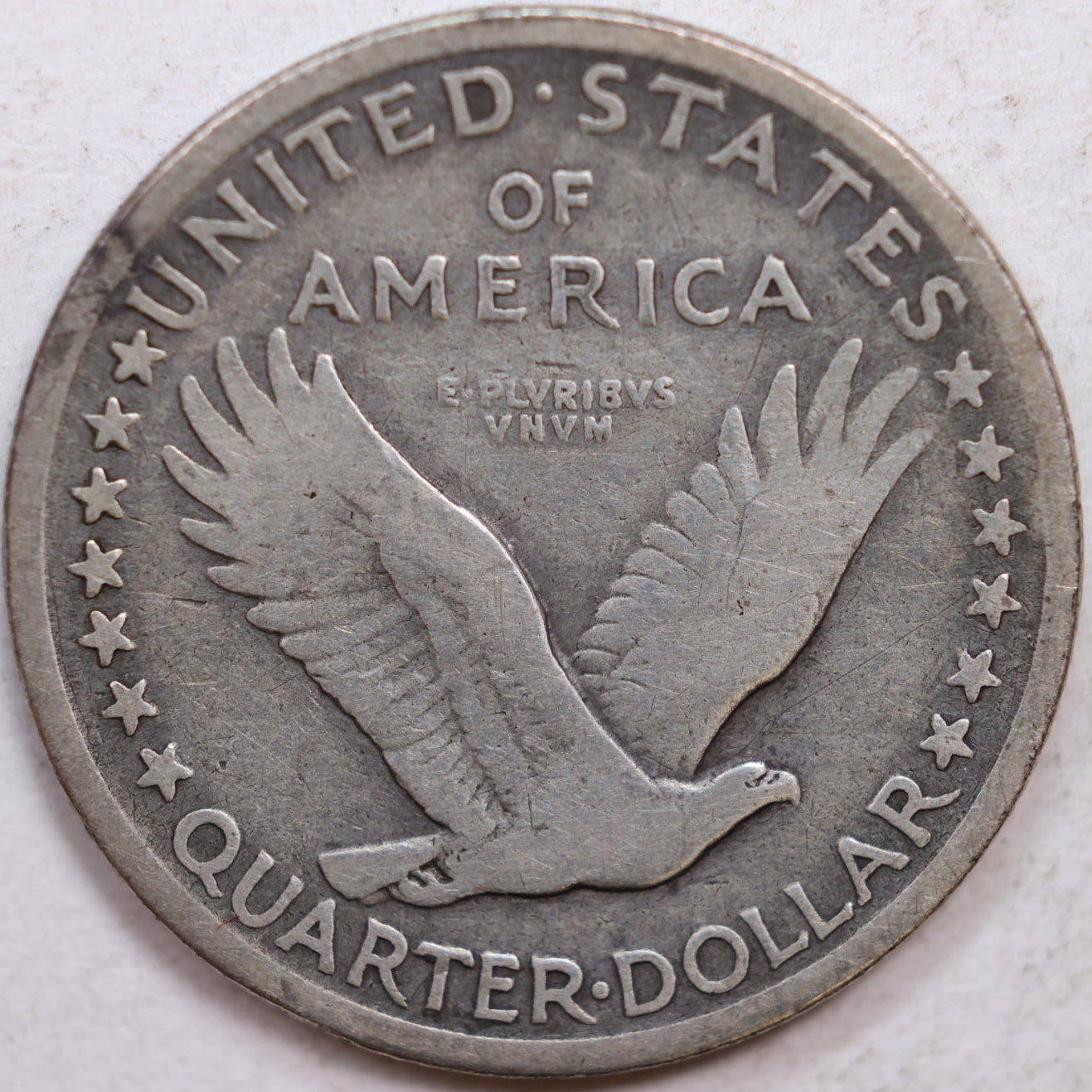 1917 Type 1 Standing Liberty Silver Quarter, Fine Circulated Coin, Store #QR1080