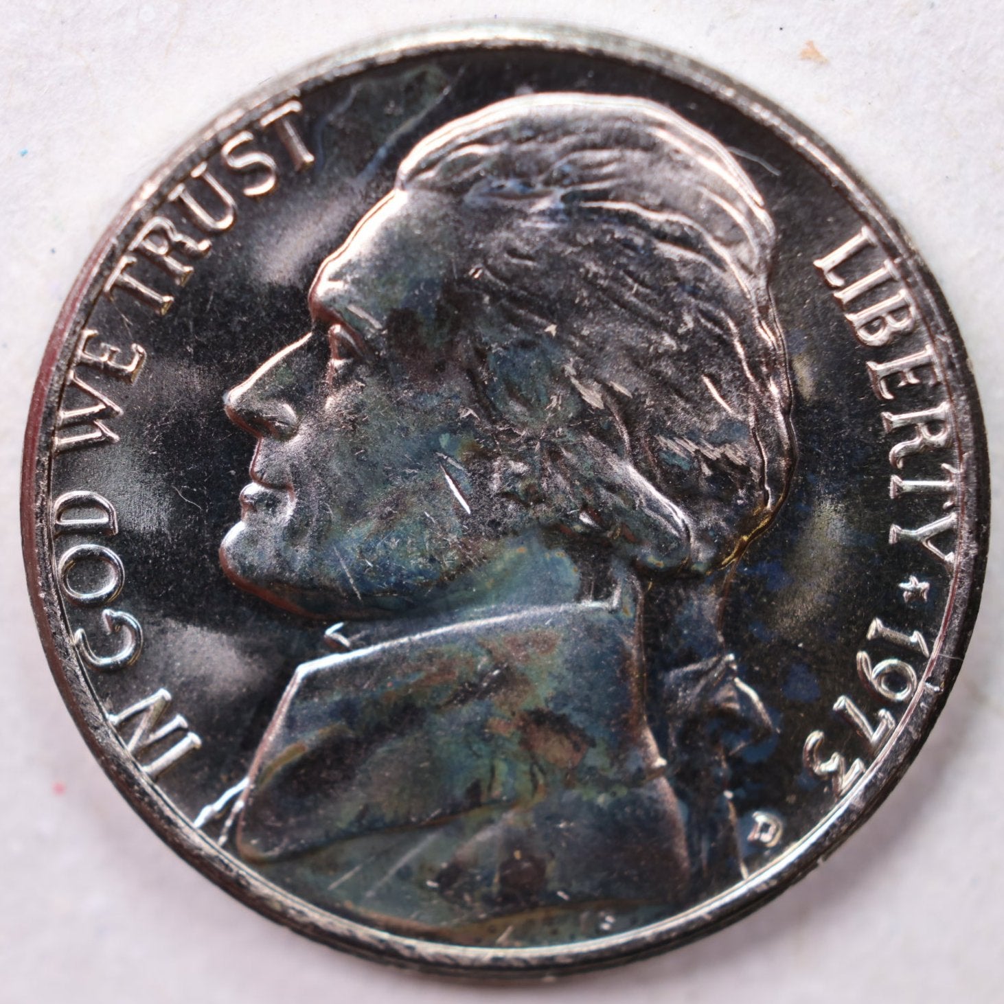 1973-D Jefferson Nickel, Uncirculated coin, Store #UN973D
