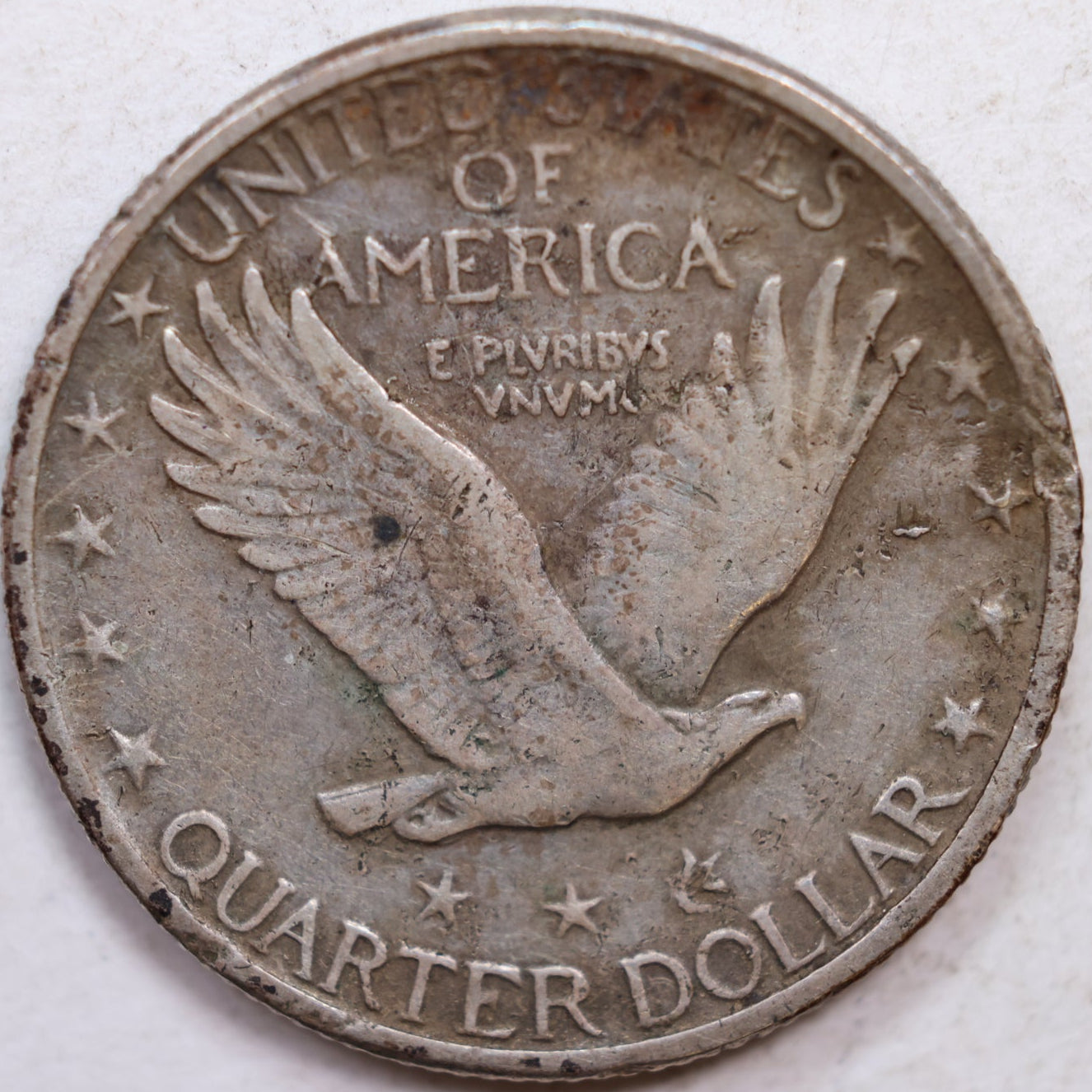 1917-D Type 2 Standing Liberty Silver Quarter, V.F. Plus Details Coin, Store #QR1083