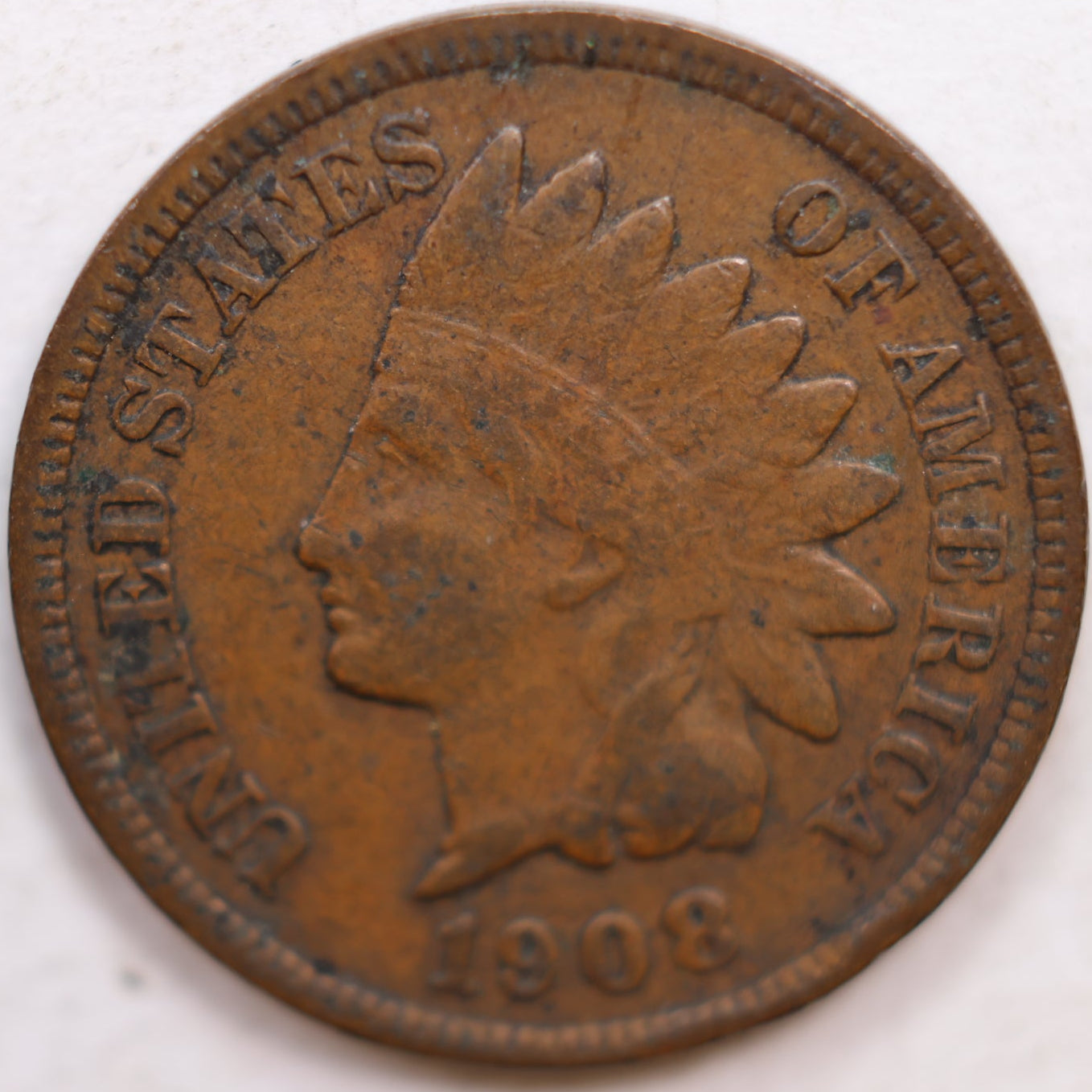 1908 Indian Head Cent, Very Fine Circulated Coin, Store #CT0988