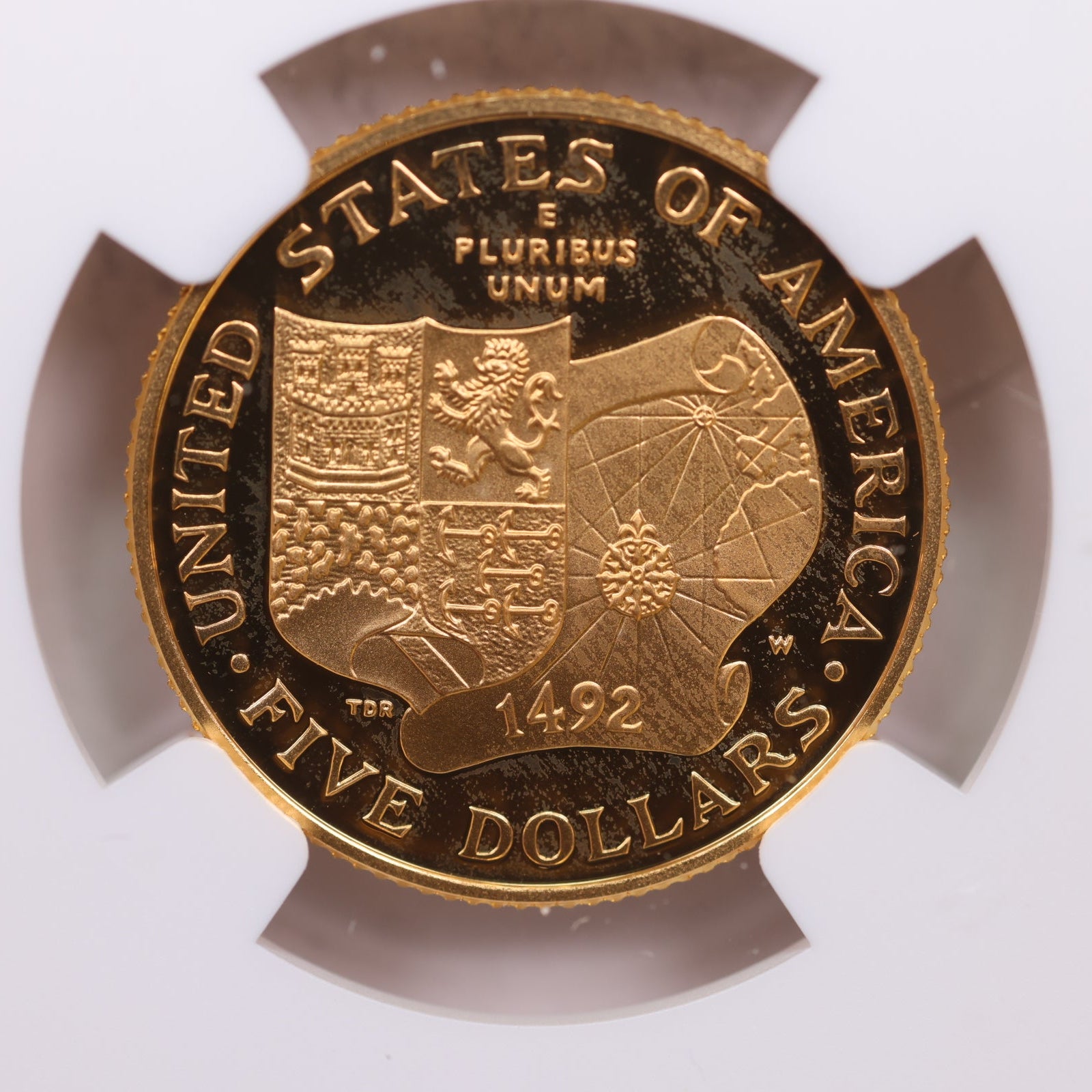 1992-W $5, Gold Commemorative, Proof Strike, NGC PF-69, Store #GMC004.