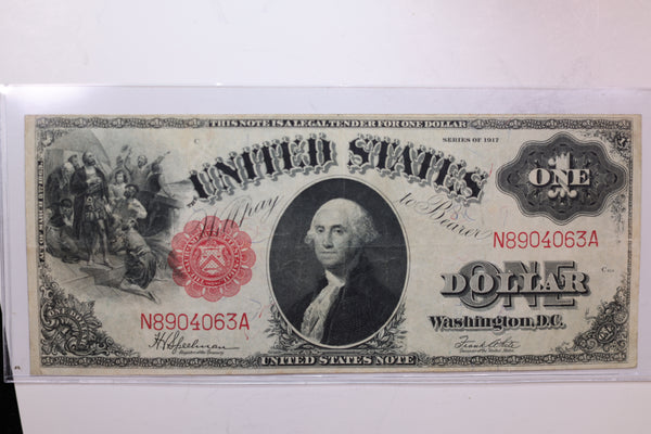 1917 $1 Legal Tender Note., Affordable Circulated Currency, Store #01402