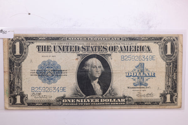 1923 $1 Silver Certificate., Affordable Circulated Currency, Store #01407