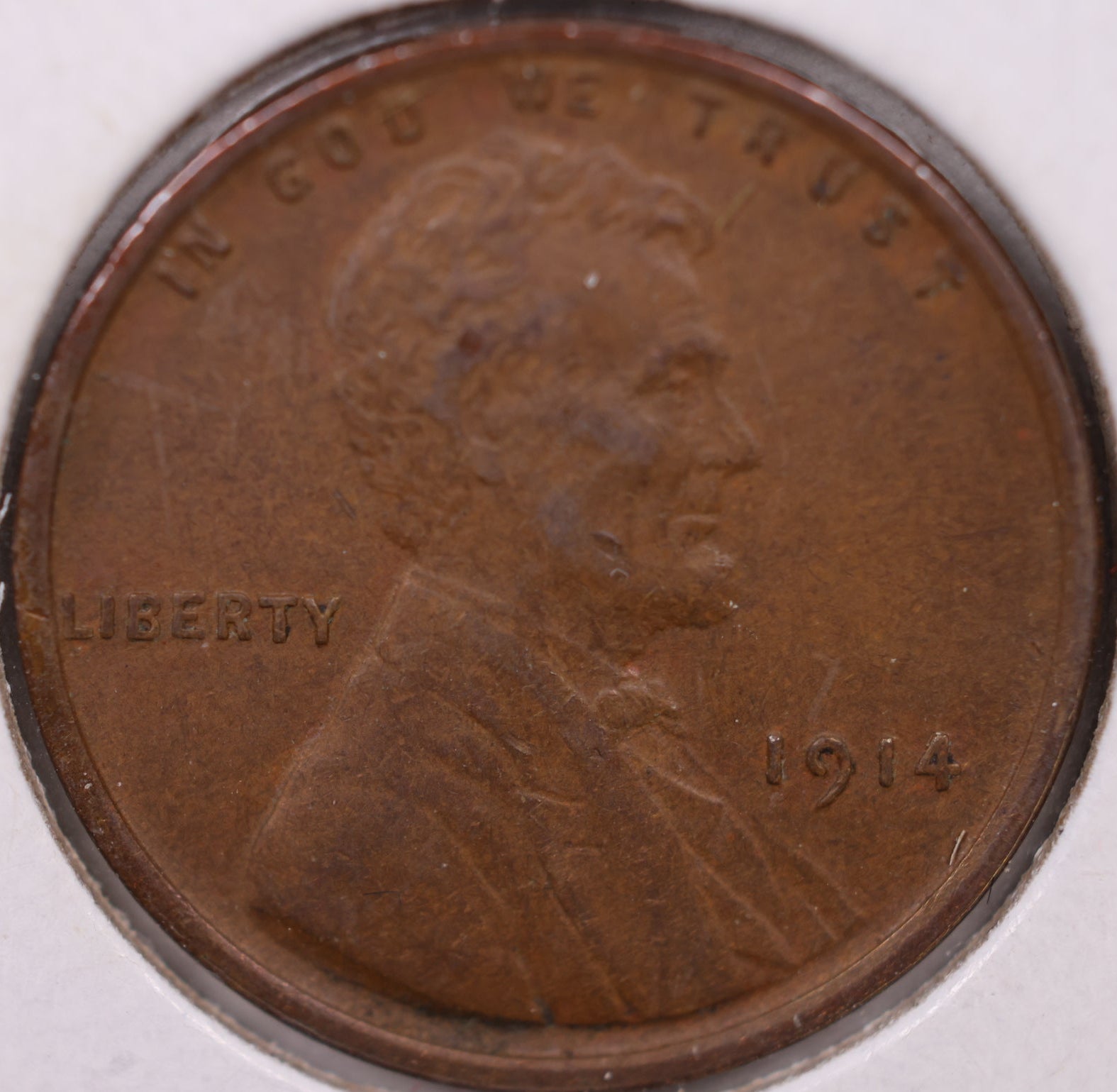 1914 Lincoln Wheat Cent, About Uncirculated Coin, Store #CT0918