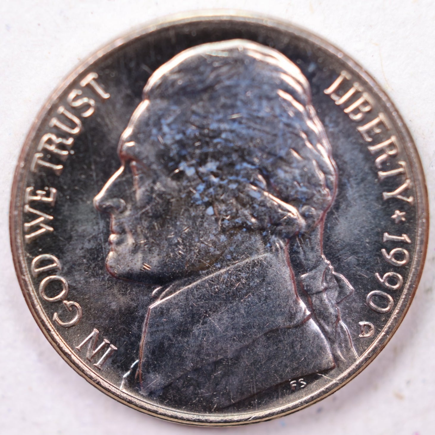 1990-D Jefferson Nickel, Uncirculated coin, Store #UN990D
