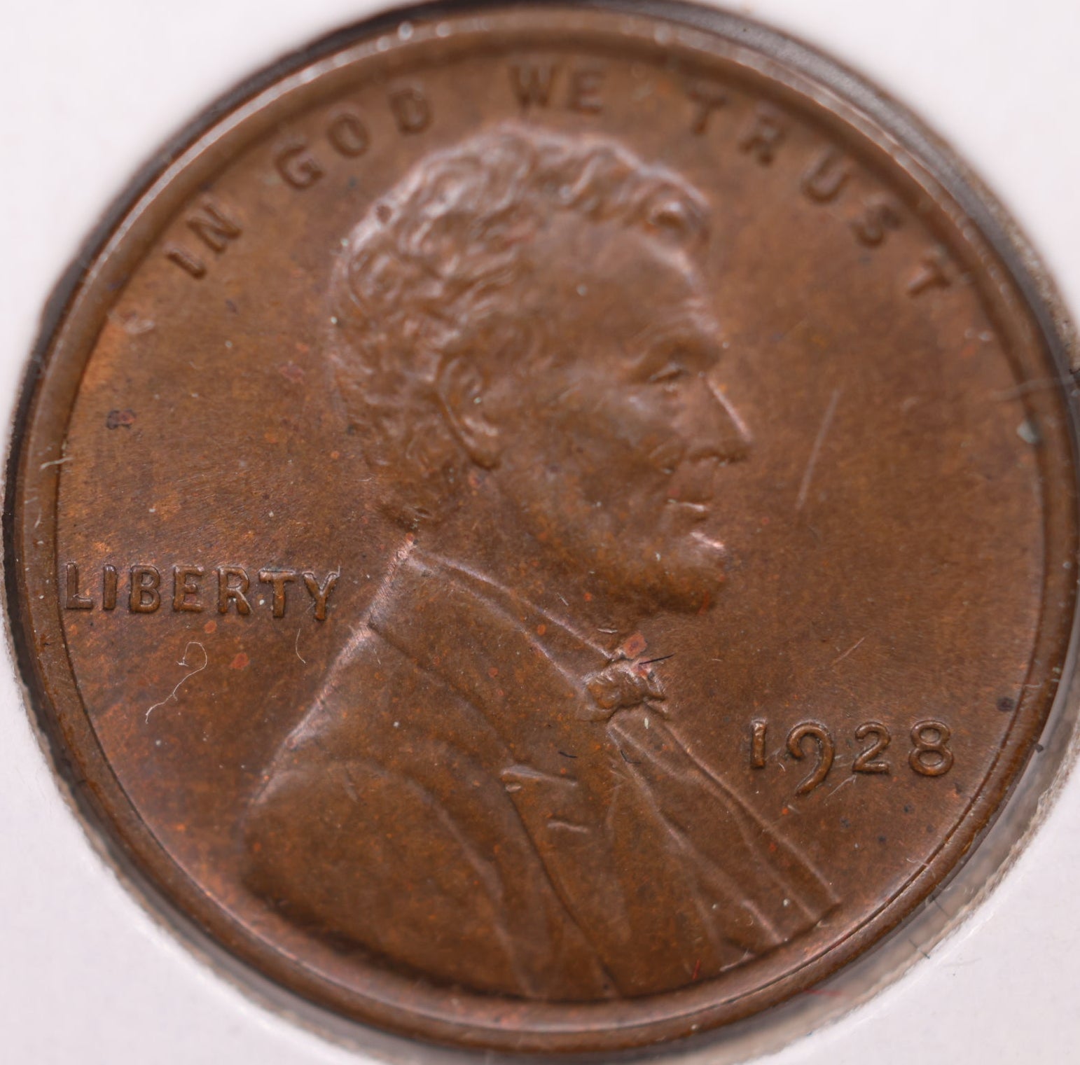 1928 Lincoln Wheat Cent, Uncirculated Detail Coin, Store #CT0925