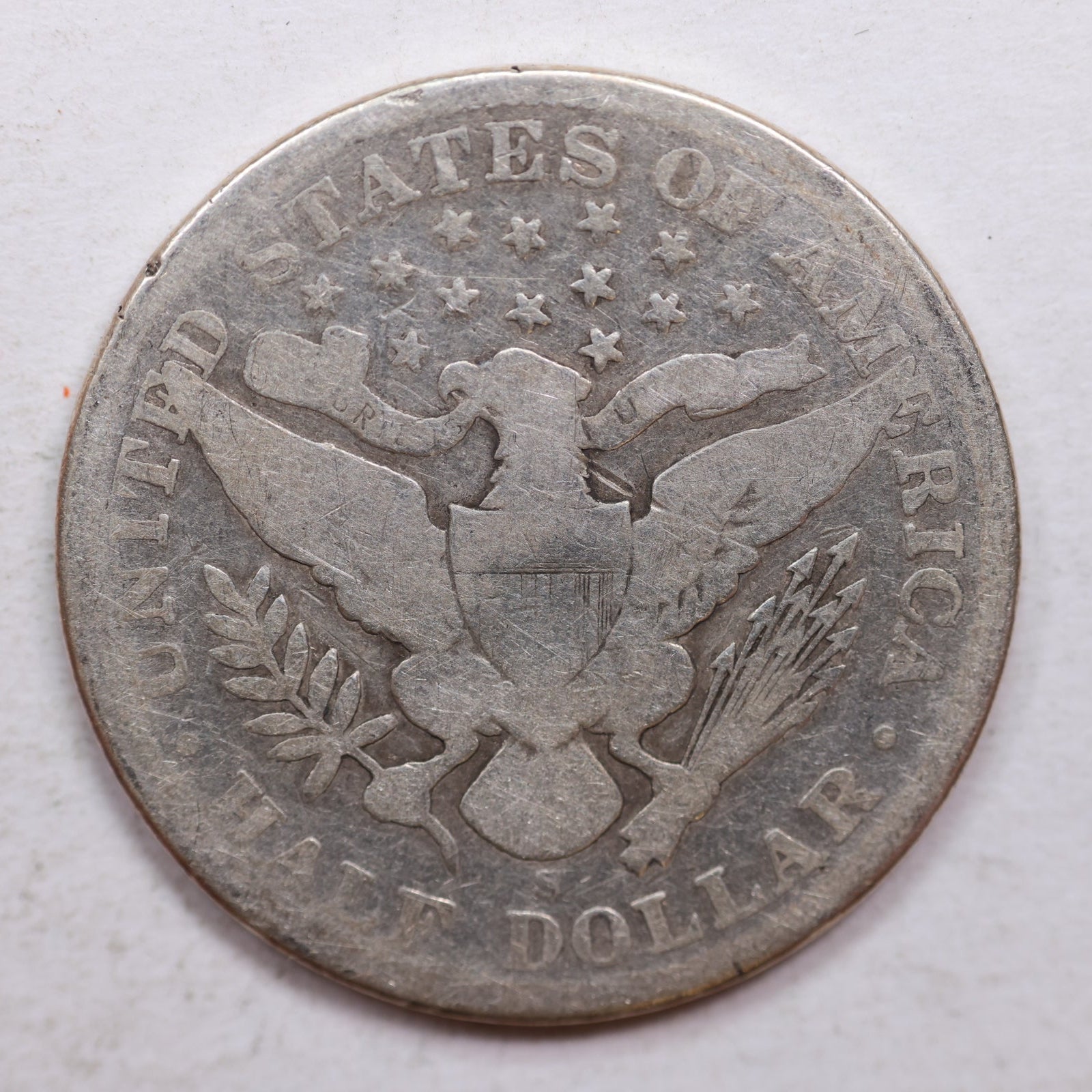 1895-S Barber Silver Half Dollar, Good Plus Circulated Coin, Store SALE #HR1056.