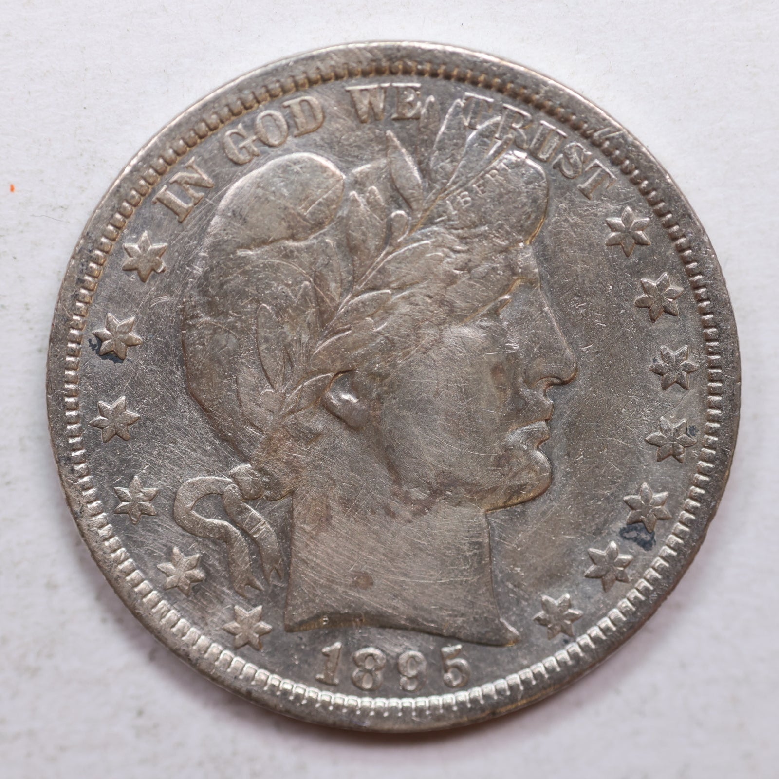 1895-O Barber Silver Half Dollar, Very Fine Plus Circulated Coin, Store SALE #HR1057.
