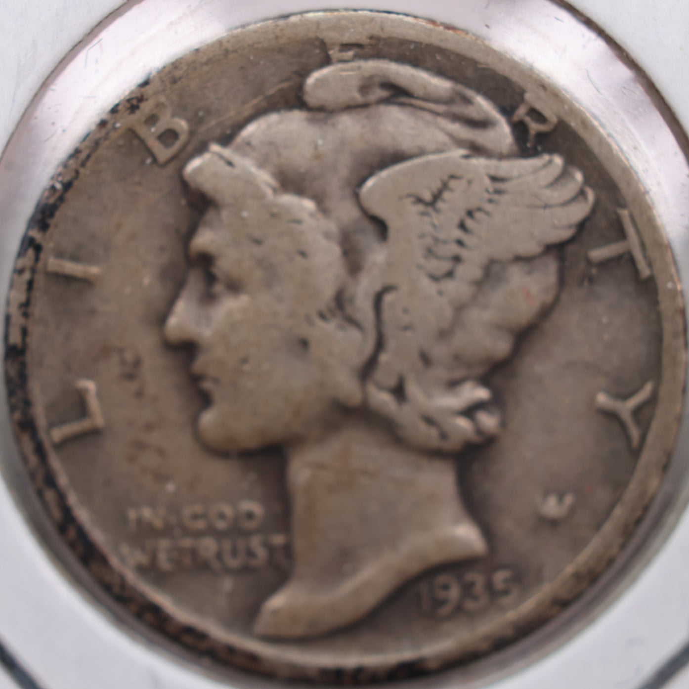 1935-D Mercury Silver Dime, Very Fine Circulated Coin, Store #DE0112
