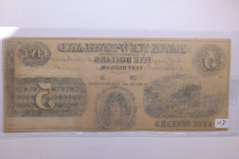 18__ $5, Bank of New England, CT., Obsolete Currency. Nice Note.