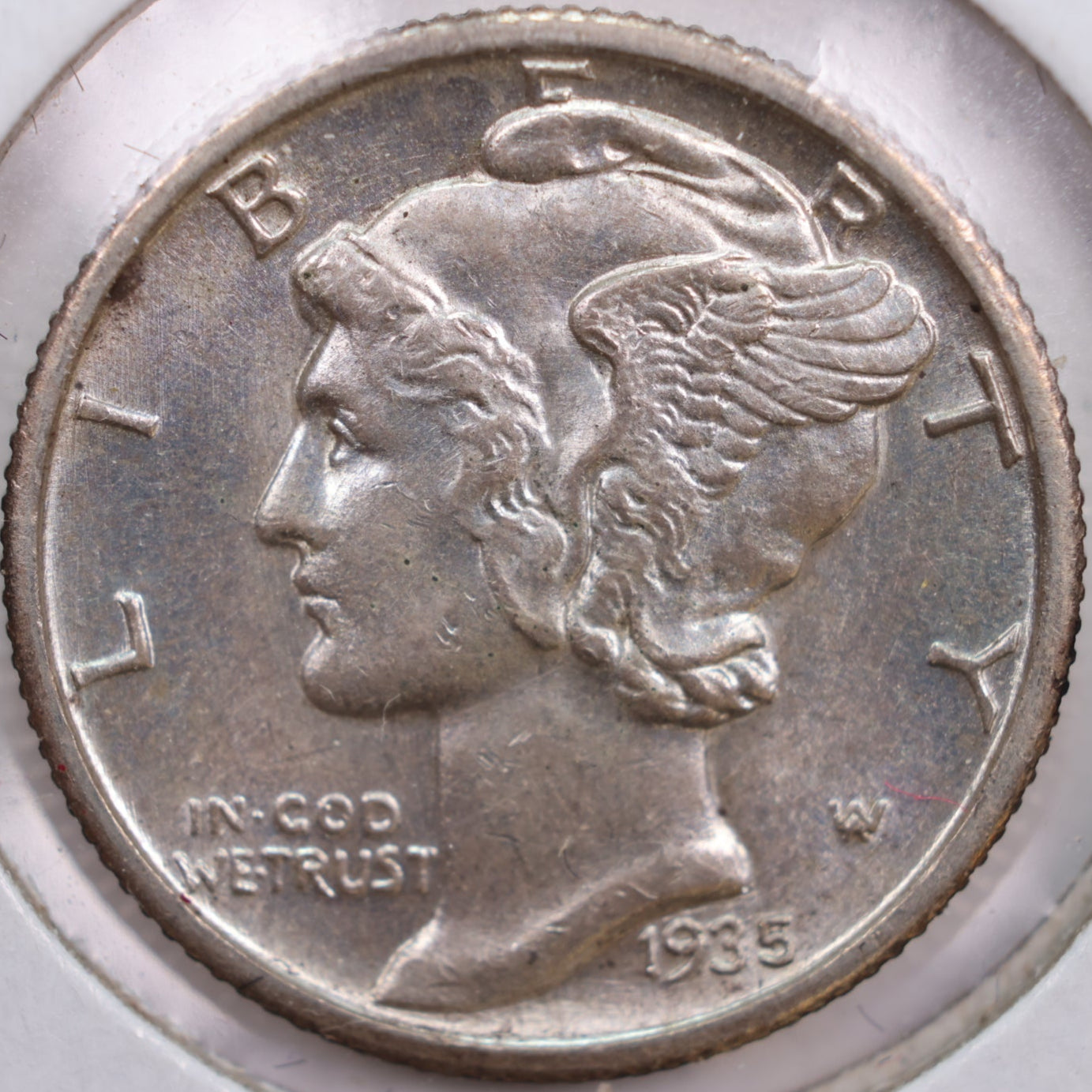 1935-S Mercury Dime, Mint State Uncirculated Coin, Store #DE0115