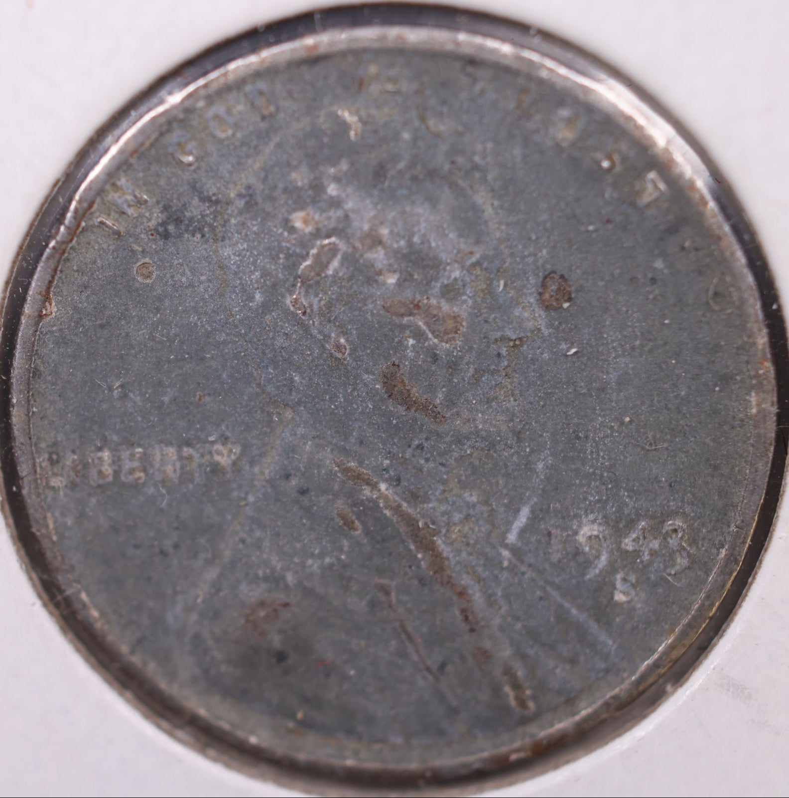 1943 S Lincoln Wheat Cent, Very Good Circulated Coin, Store #CT0949