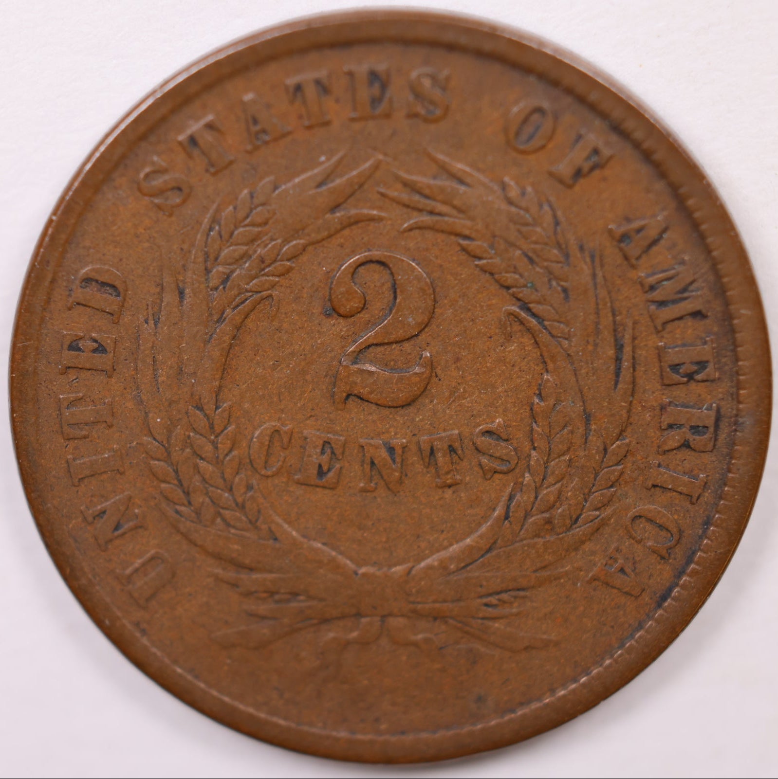 1864 Large Motto 2 Cent, Very Good Circulated Coin, Store #CT0952