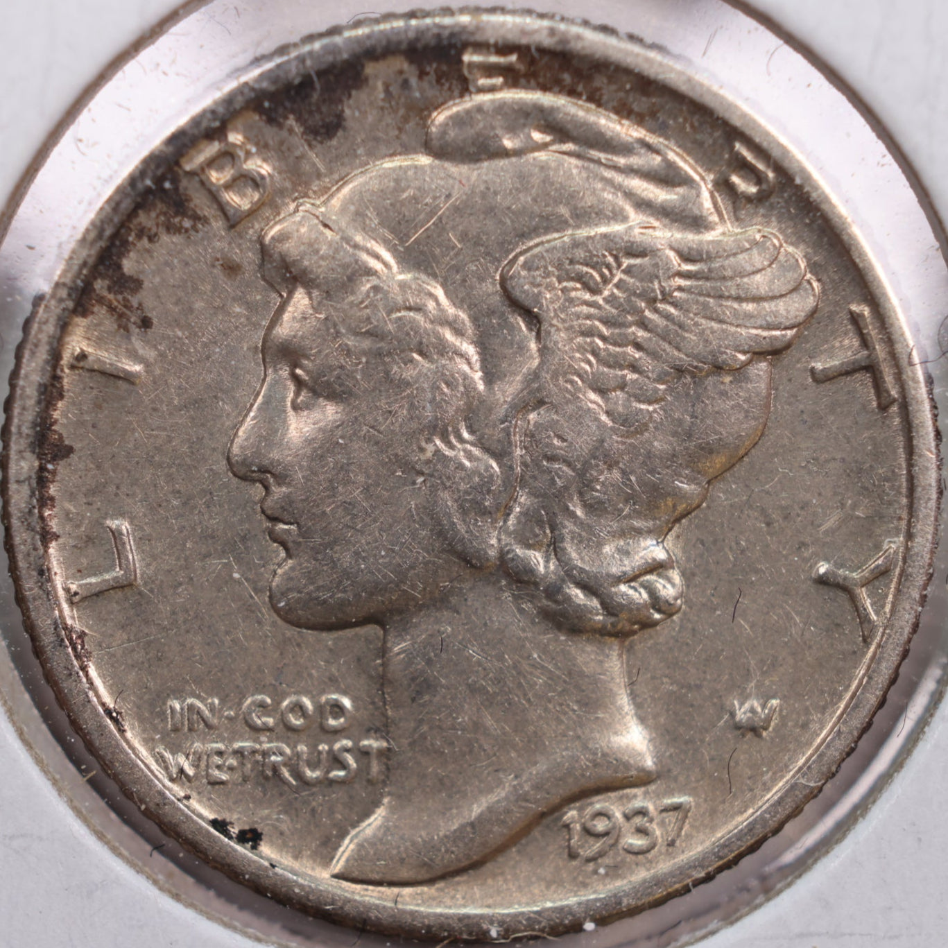 1937 Mercury Dime, About Uncirculated Coin, Store #DE0142