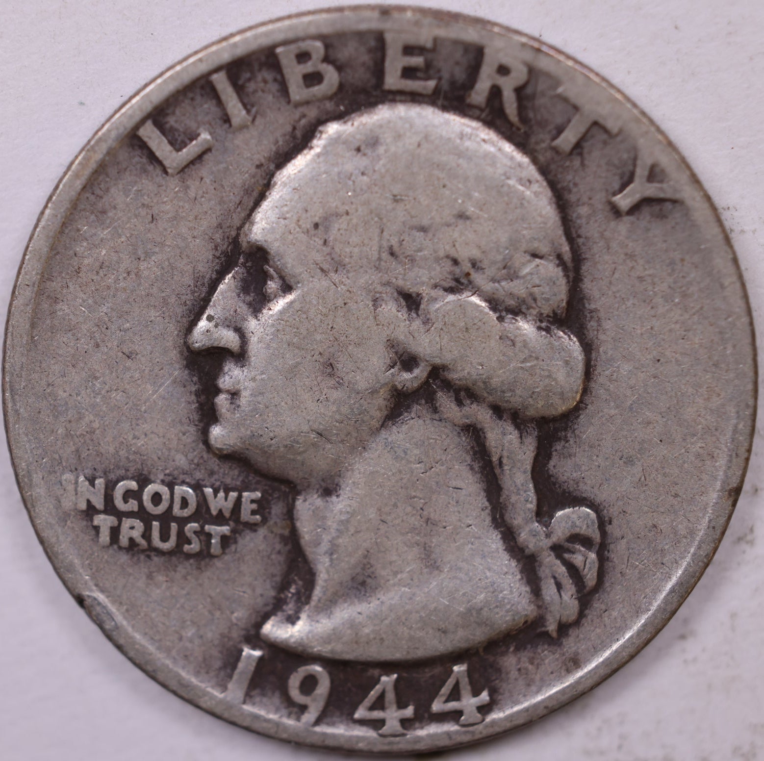 1944 S Washington Quarter, Very Good Circulated Coin, Store #QR1135