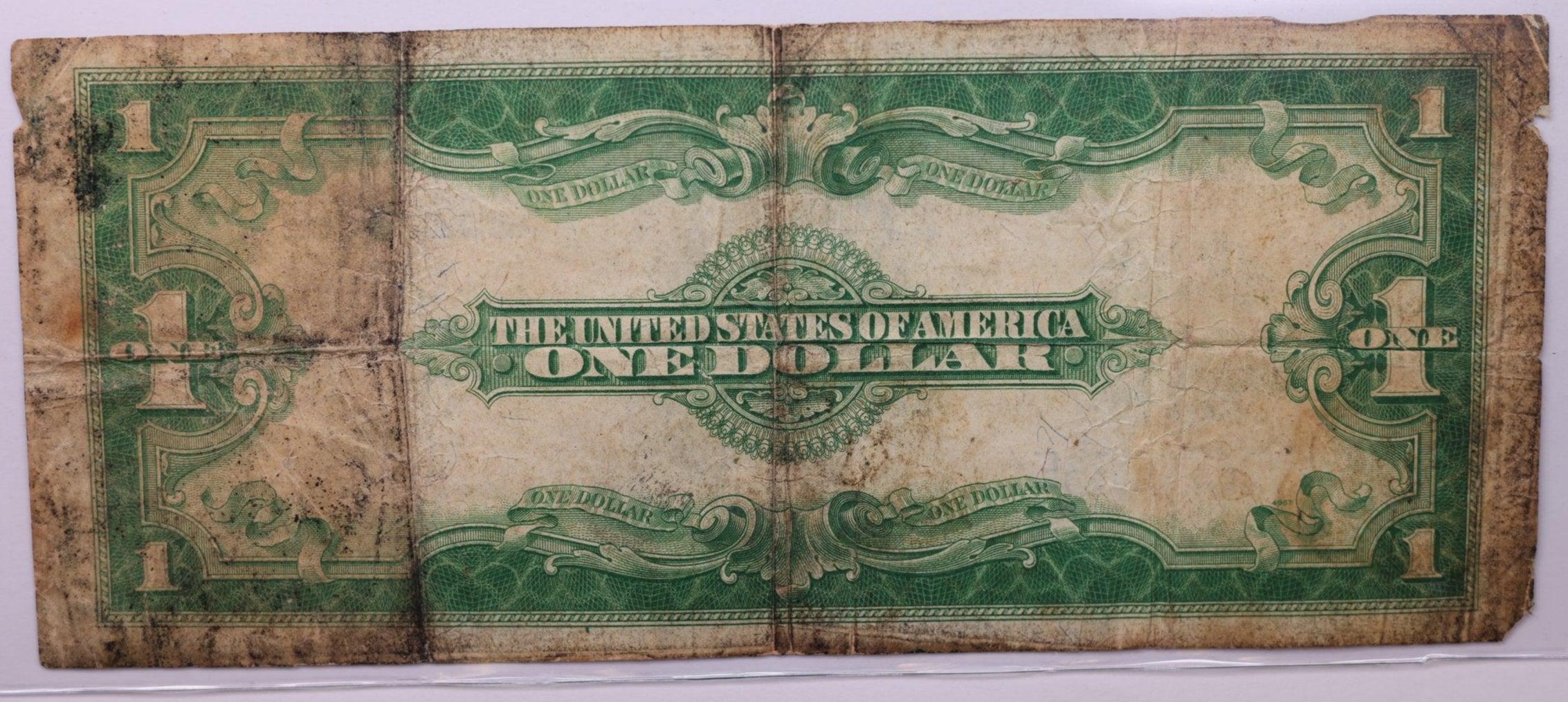 1923 $1., Silver Certificate., "Horse Blanket"., Circulated., Store Sale #1517