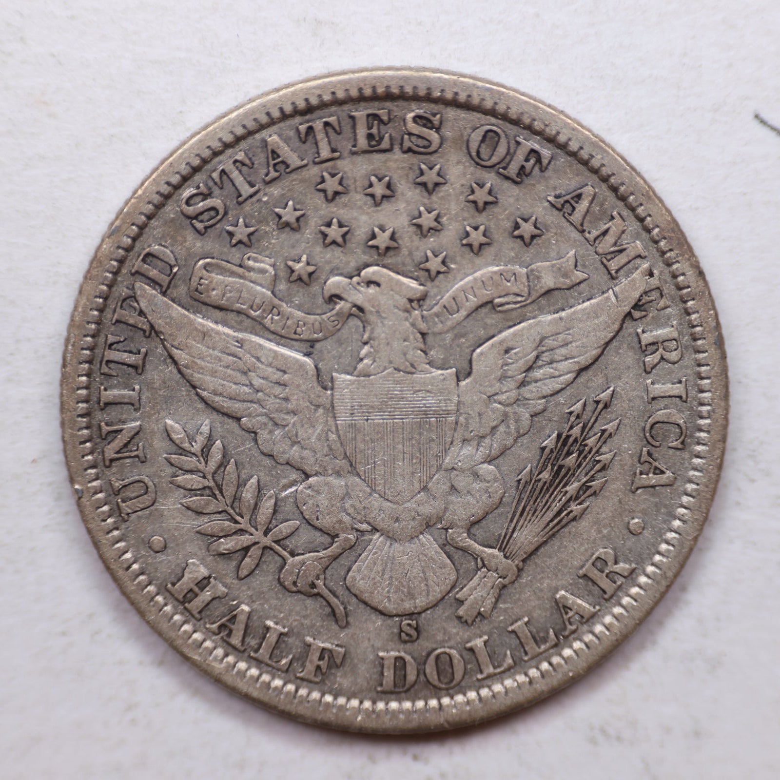 1904-S Barber Silver Half Dollar, Fine Plus Circulated Coin, Store SALE #HR1083.