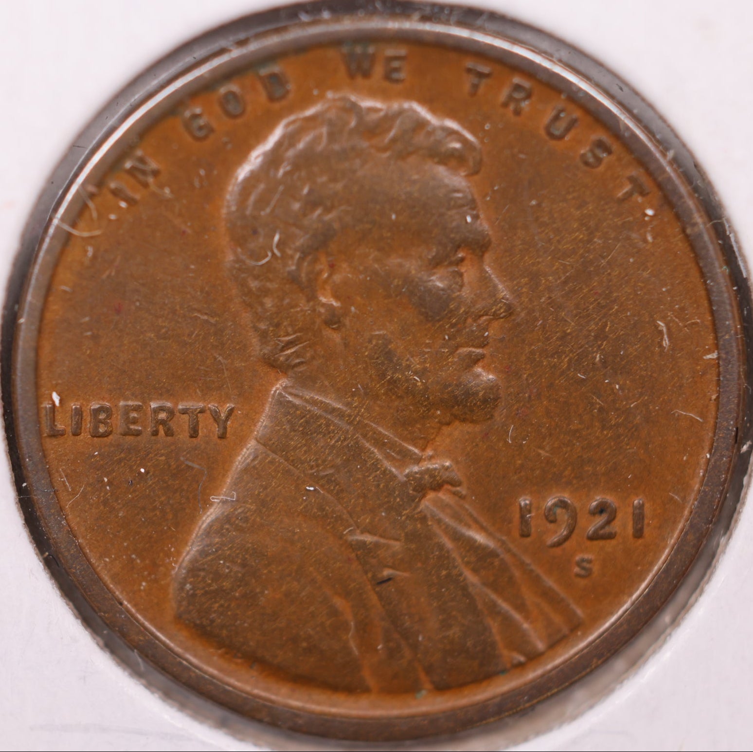 1921 S Lincoln Wheat Cent, About Uncirculated Coin, Store #CT0964