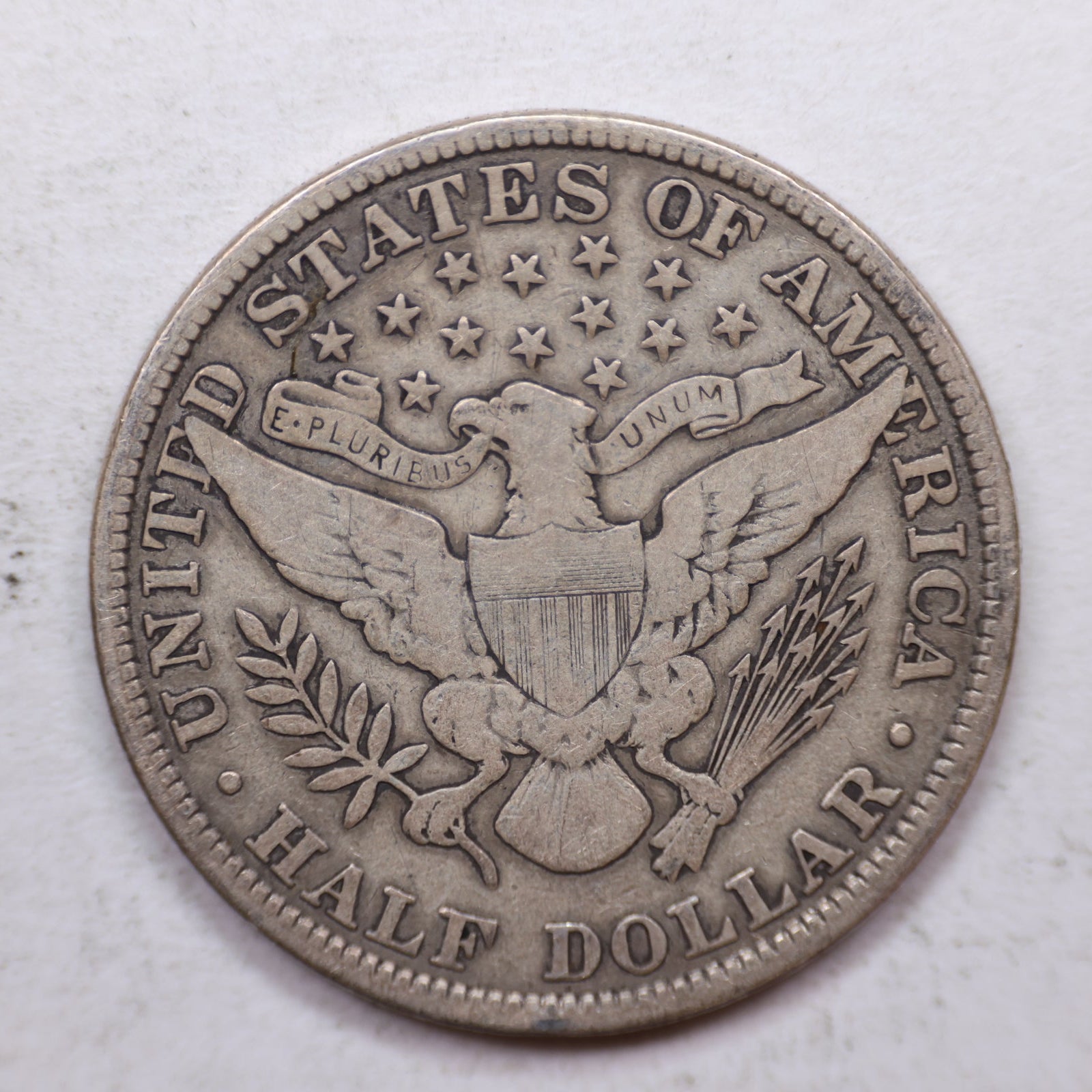 1908 Barber Silver Half Dollar, Nice FINE Circulated Coin, Store Sale #HR1098.