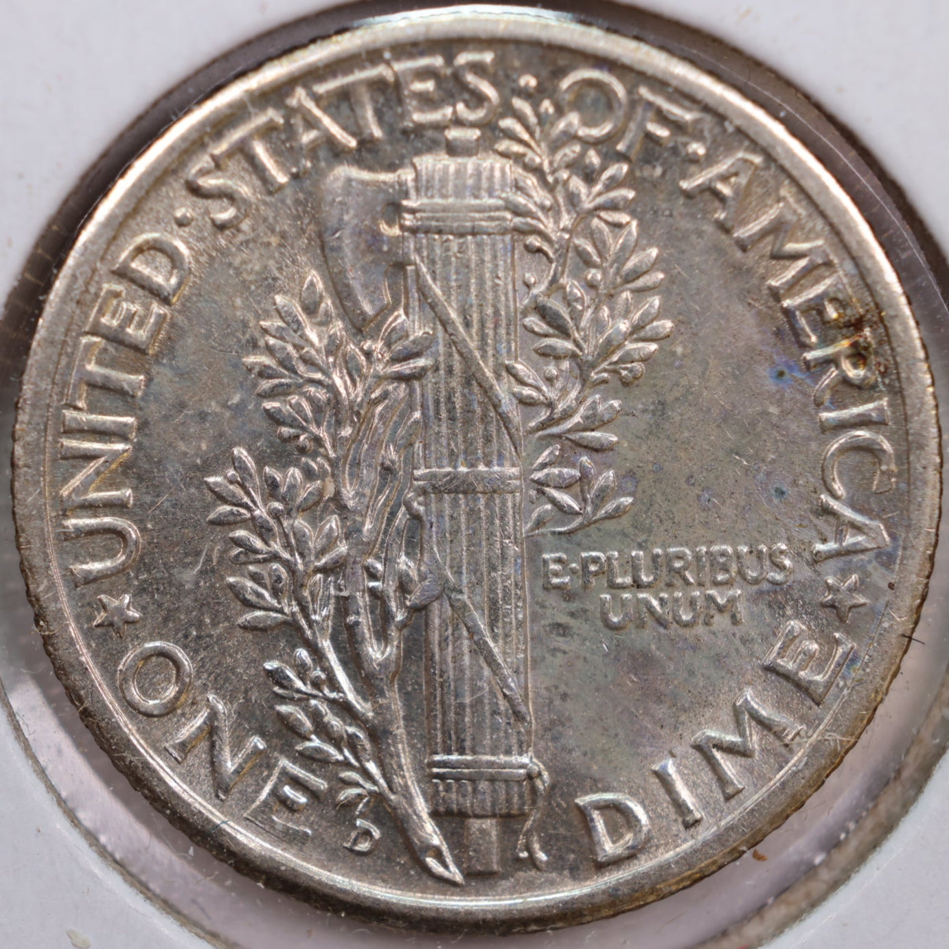 1939-D Mercury Silver Dime, Abt Uncirculated Coin, Store #DE0184