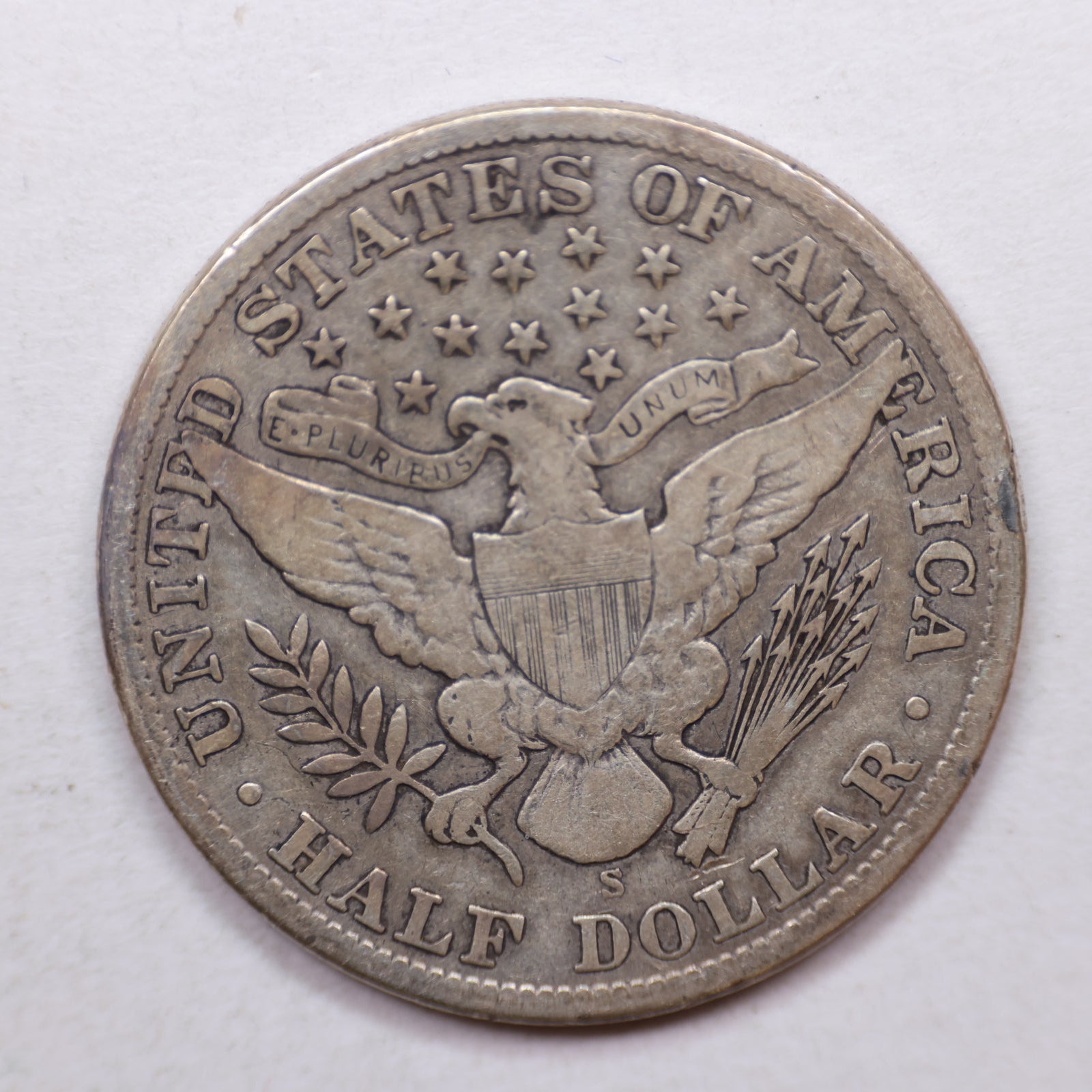 1909-S Barber Silver Half Dollar, Nice Very Fine Circulated Coin, Store Sale #HR1103.