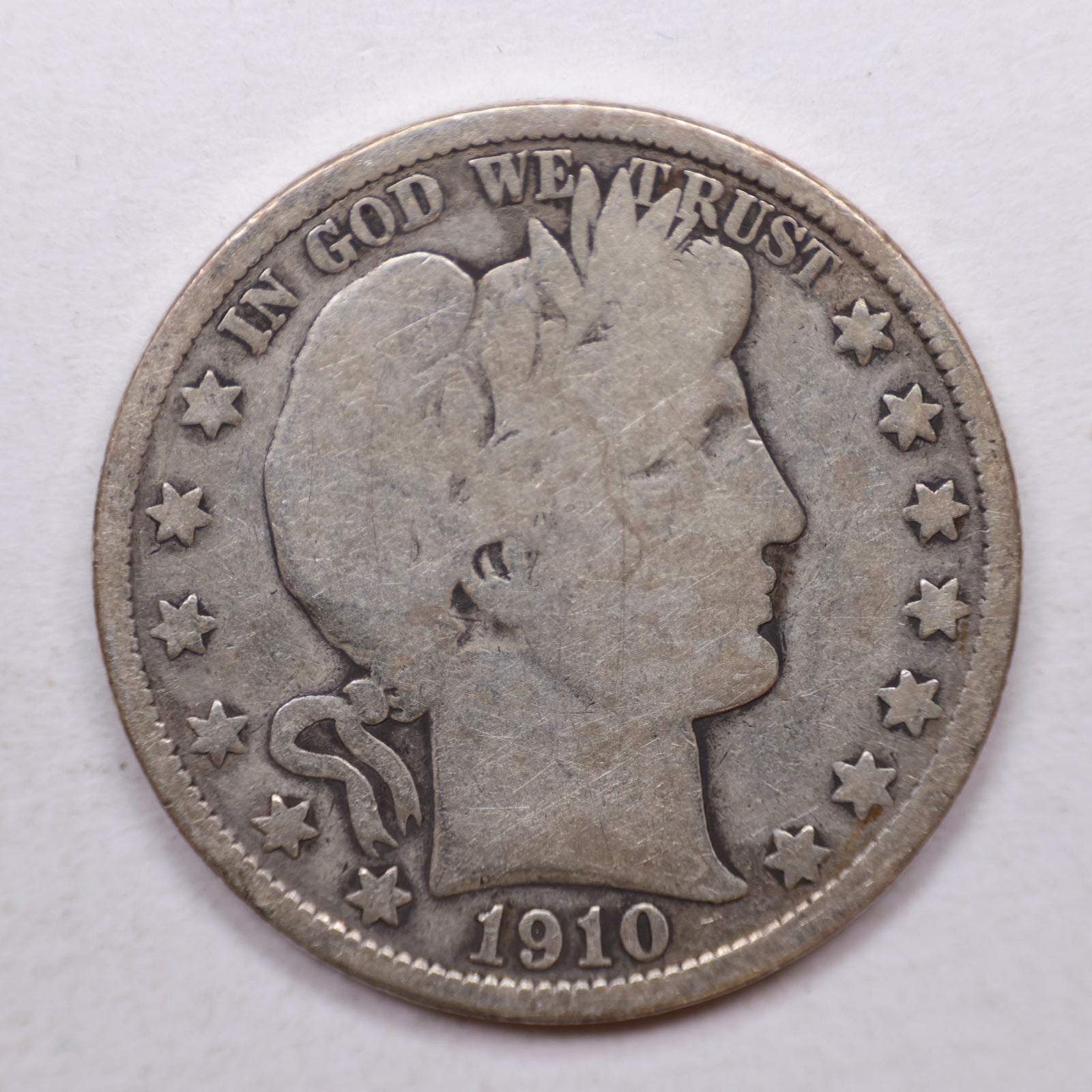 1910-S Barber Silver Half Dollar, Fine Circulated Coin, Store #HR1104