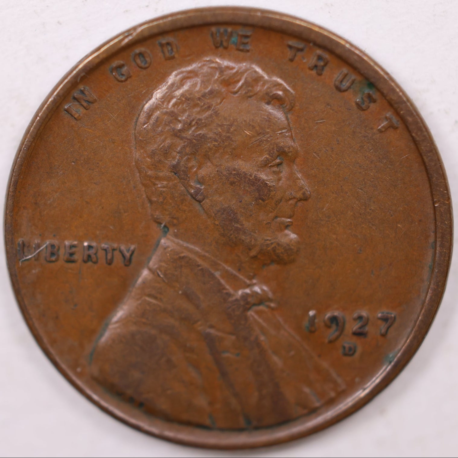 1927 D Lincoln Cent, Mint State Uncirculated Coin, Store #CT1000
