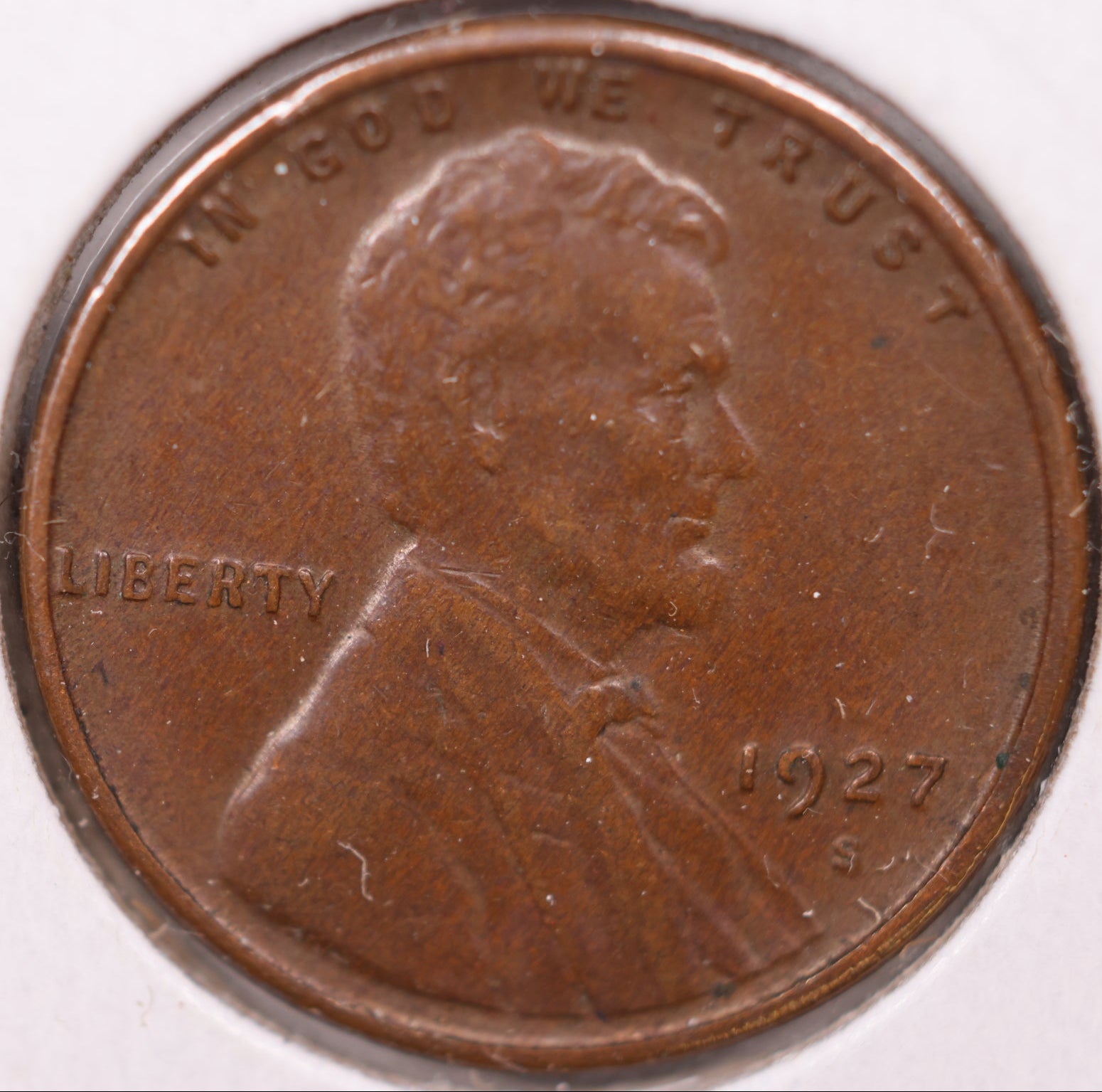 1927 S Lincoln Cent, Very Fine Circulated Coin, Store #CT1001