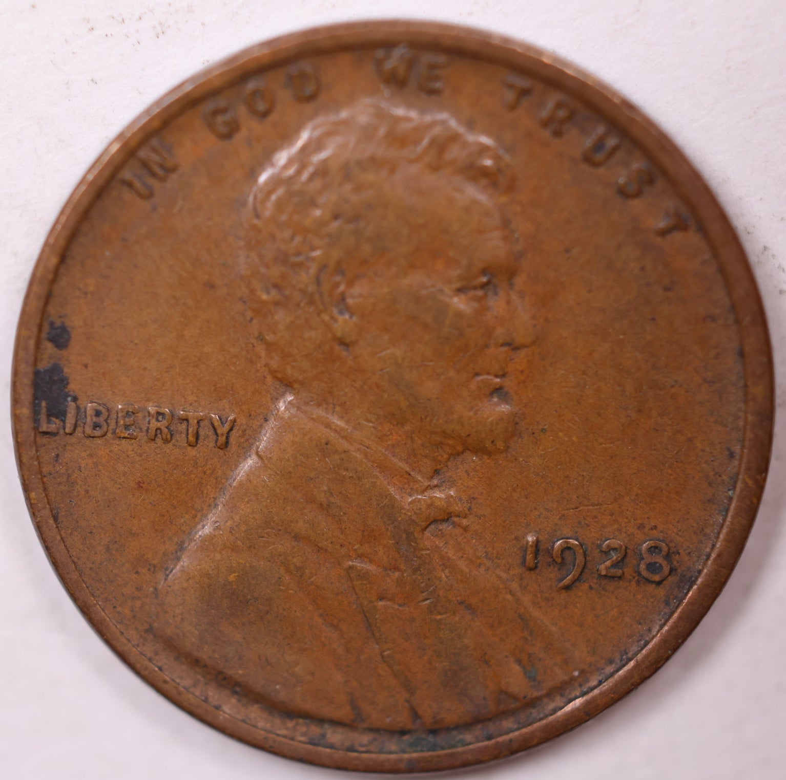 1928 Lincoln Wheat Cent, About Uncirculated Coin, Store #CT1003