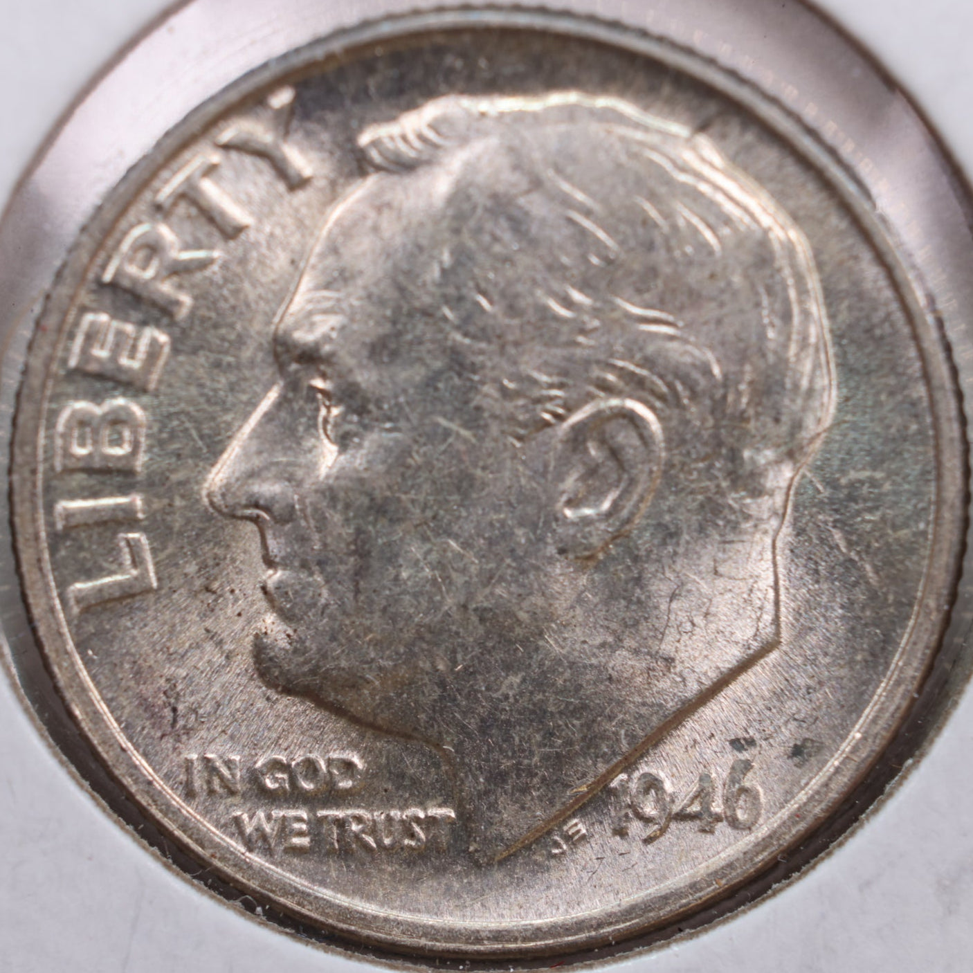 1946-D Roosevelt Silver Dime, Mint State Uncirculated Coin, Store #DE0262