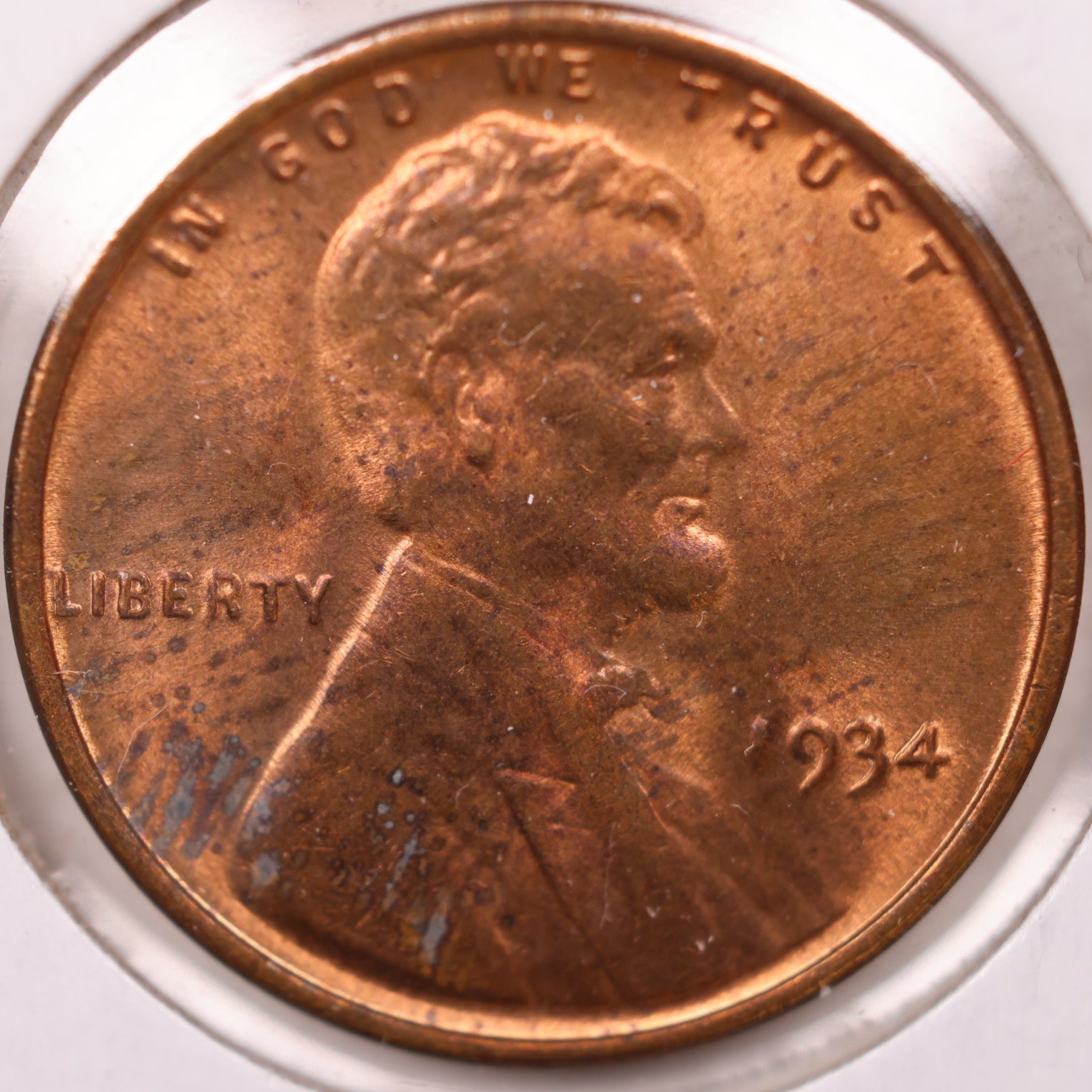 1934 Lincoln Cent, Mint State RB Uncirculated Coin, Store #CT1052