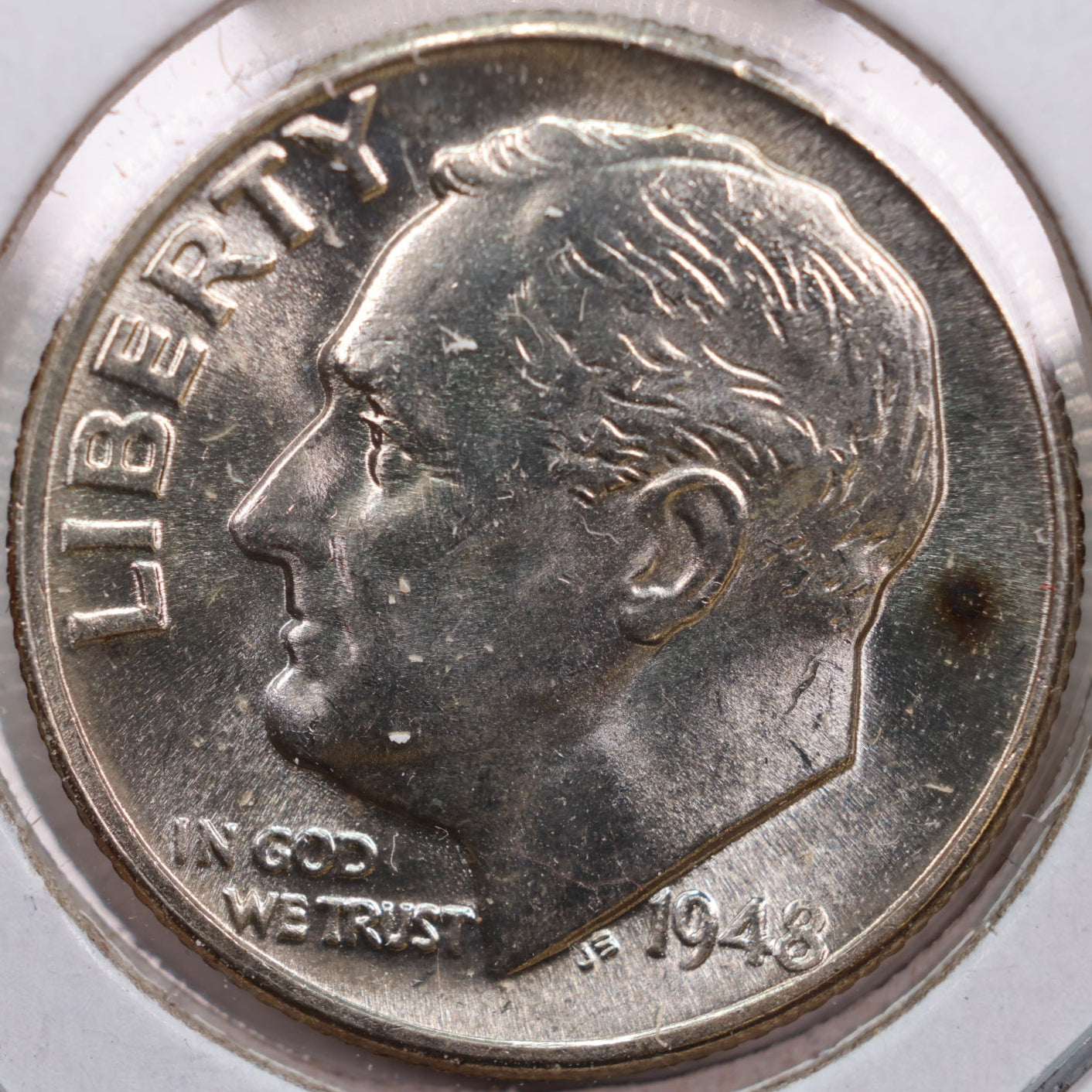 1948 Roosevelt Silver Dime, Mint State Uncirculated Coin, Store #DE0270