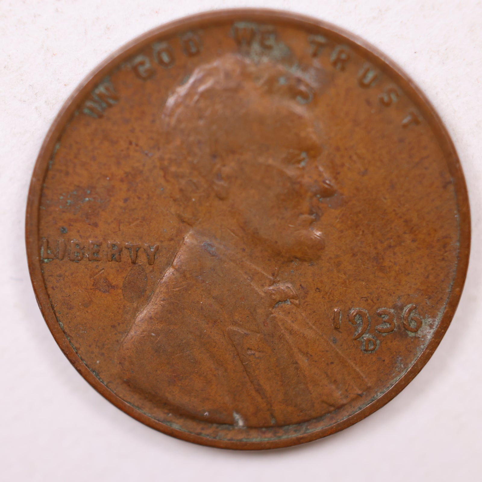 1936 D Wheat Cent, Very Fine Circulated Coin, Store #CT10176