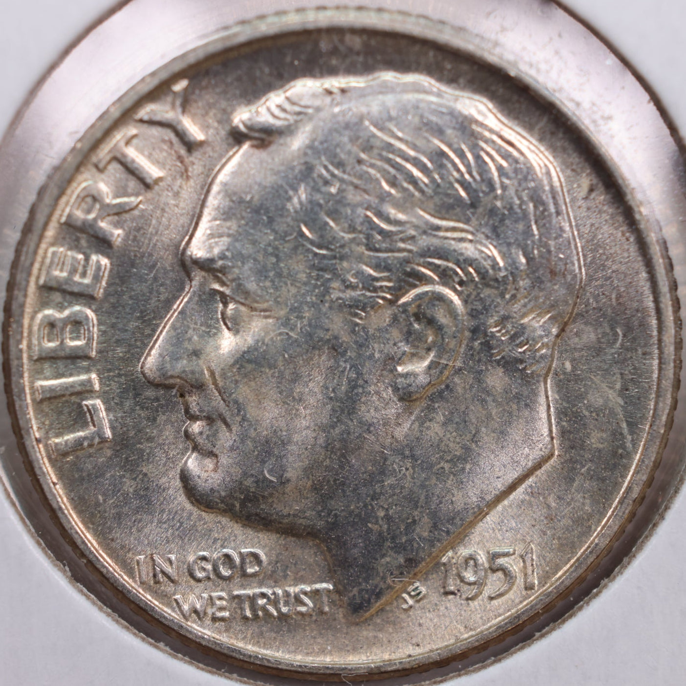 1951 Roosevelt Silver Dime, Mint State Uncirculated Coin, Store #DE0279