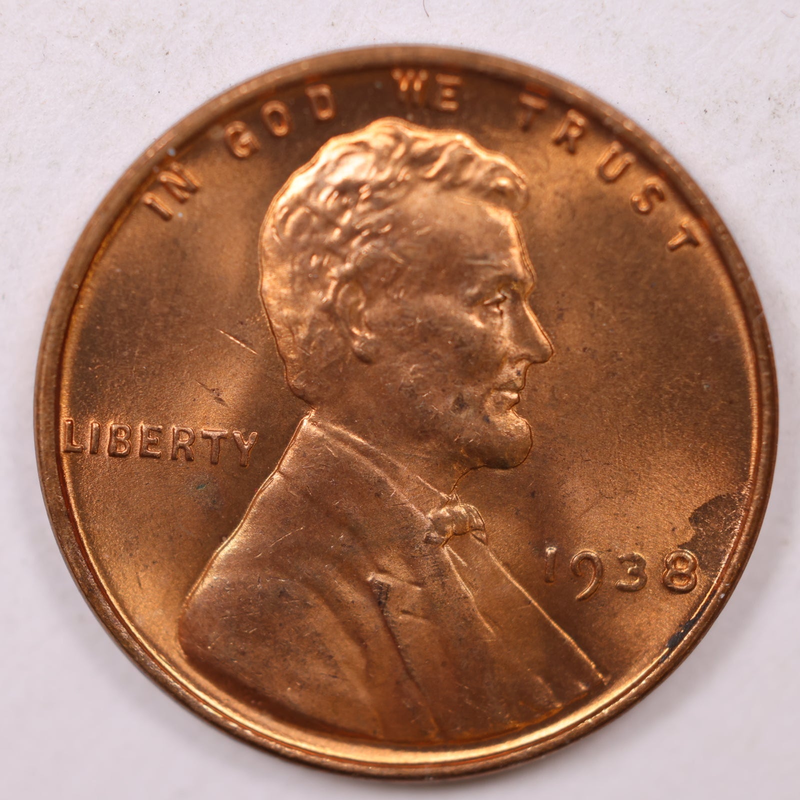1938 Wheat Cent, Mint State Uncirculated Coin, Store #CT10193