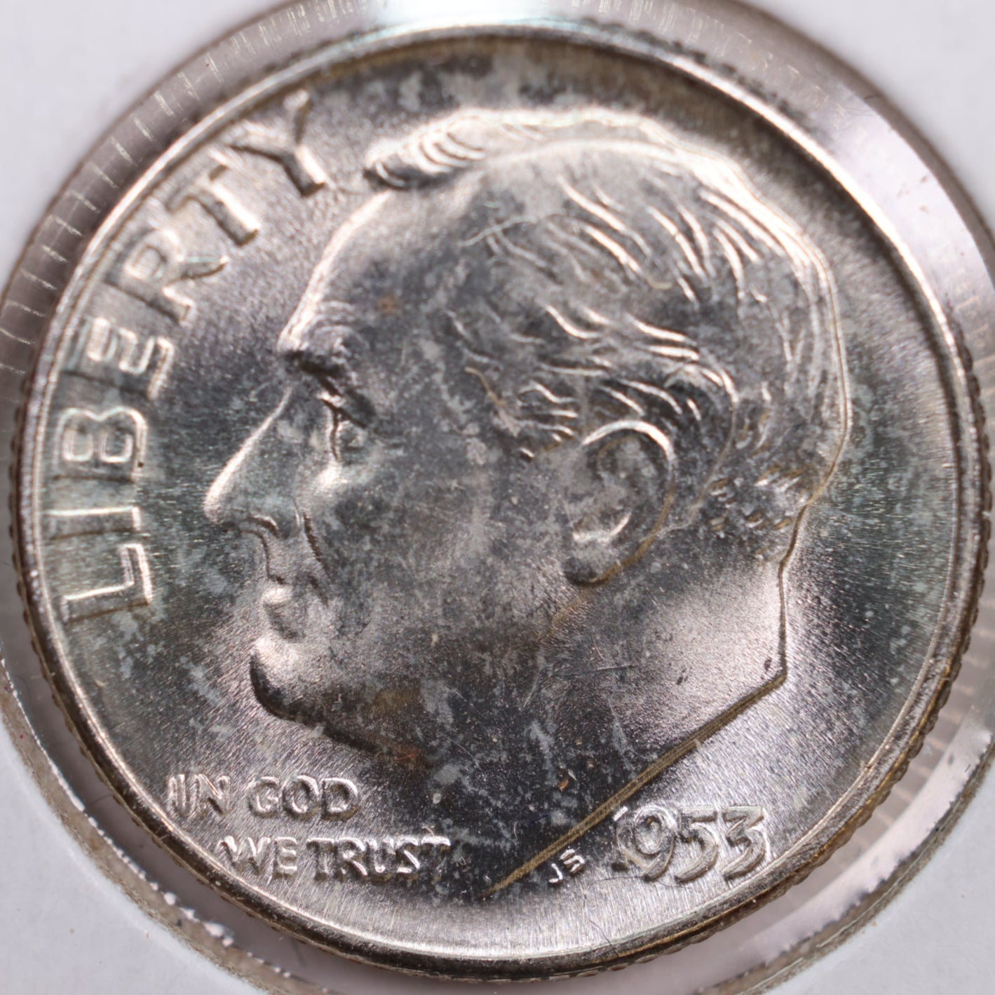 1953 Roosevelt Silver Dime, Mint State Uncirculated Coin, Store #DE0285