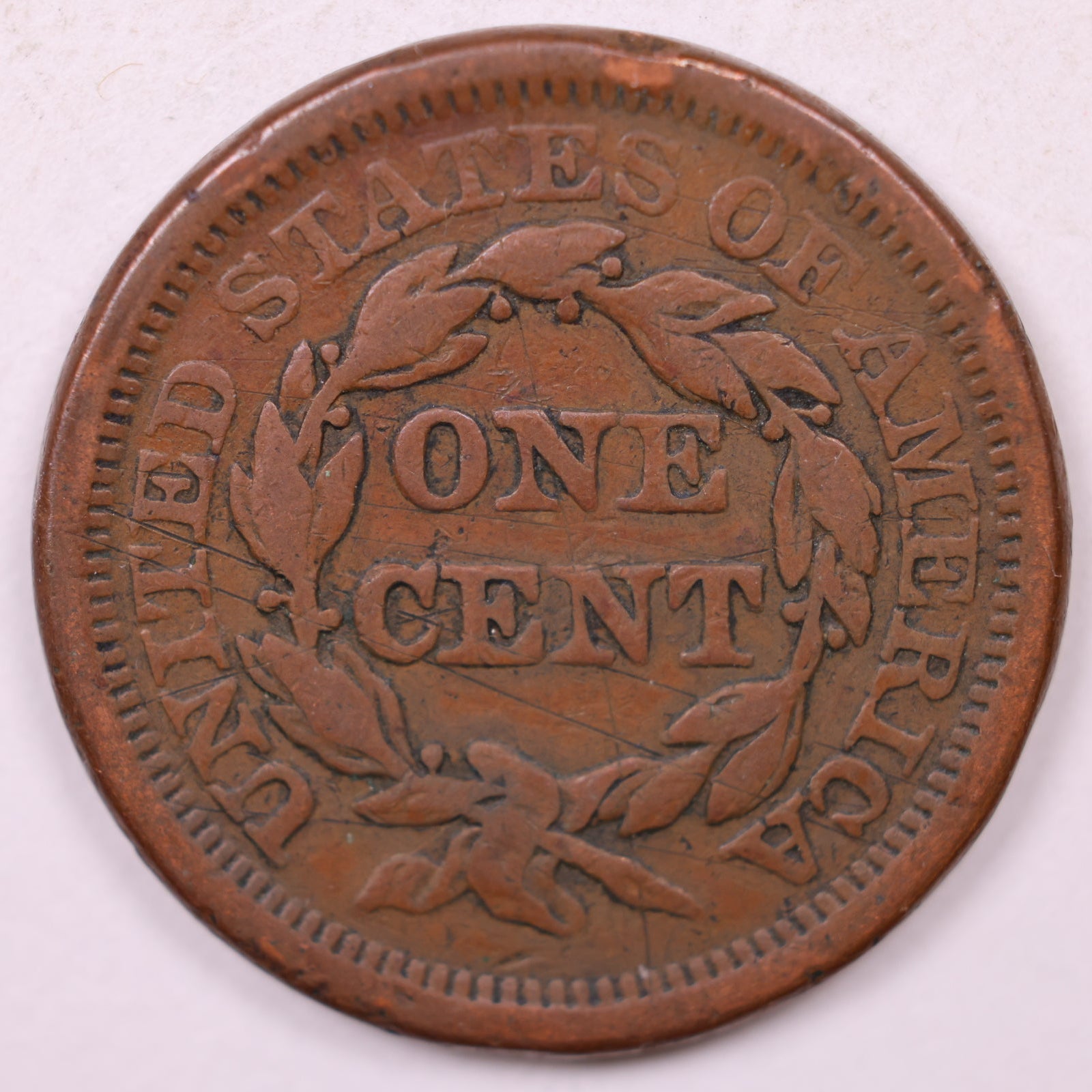 1854 Braided Hair Large Cent, Very Fine Circulated Coin, Store #CT1099