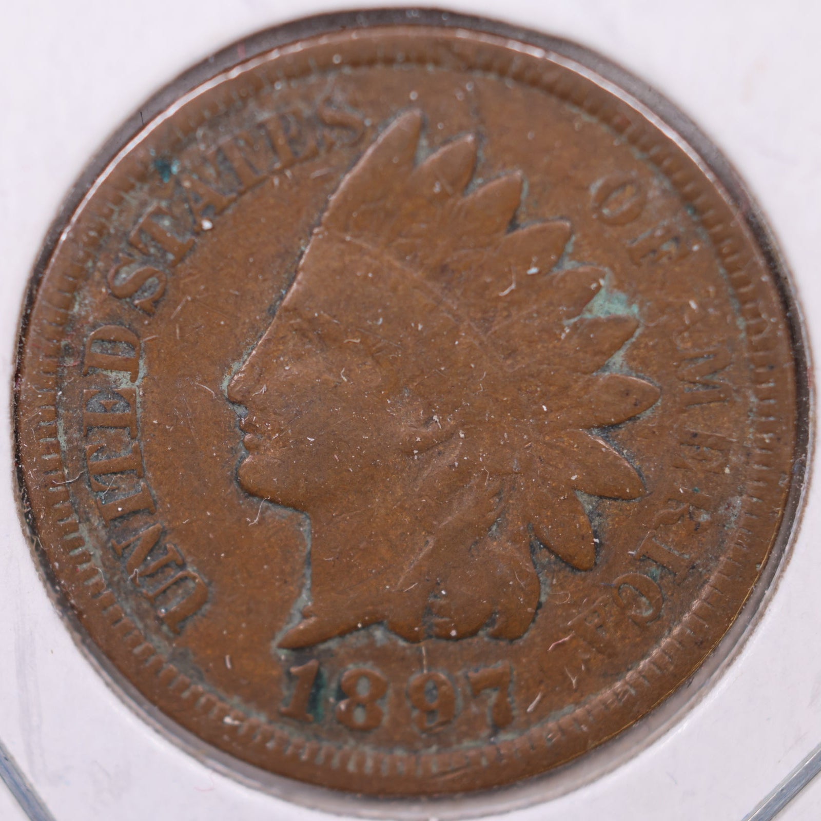 1897 Indian Head Cent, Fine Circulated Coin, Store #CT1103