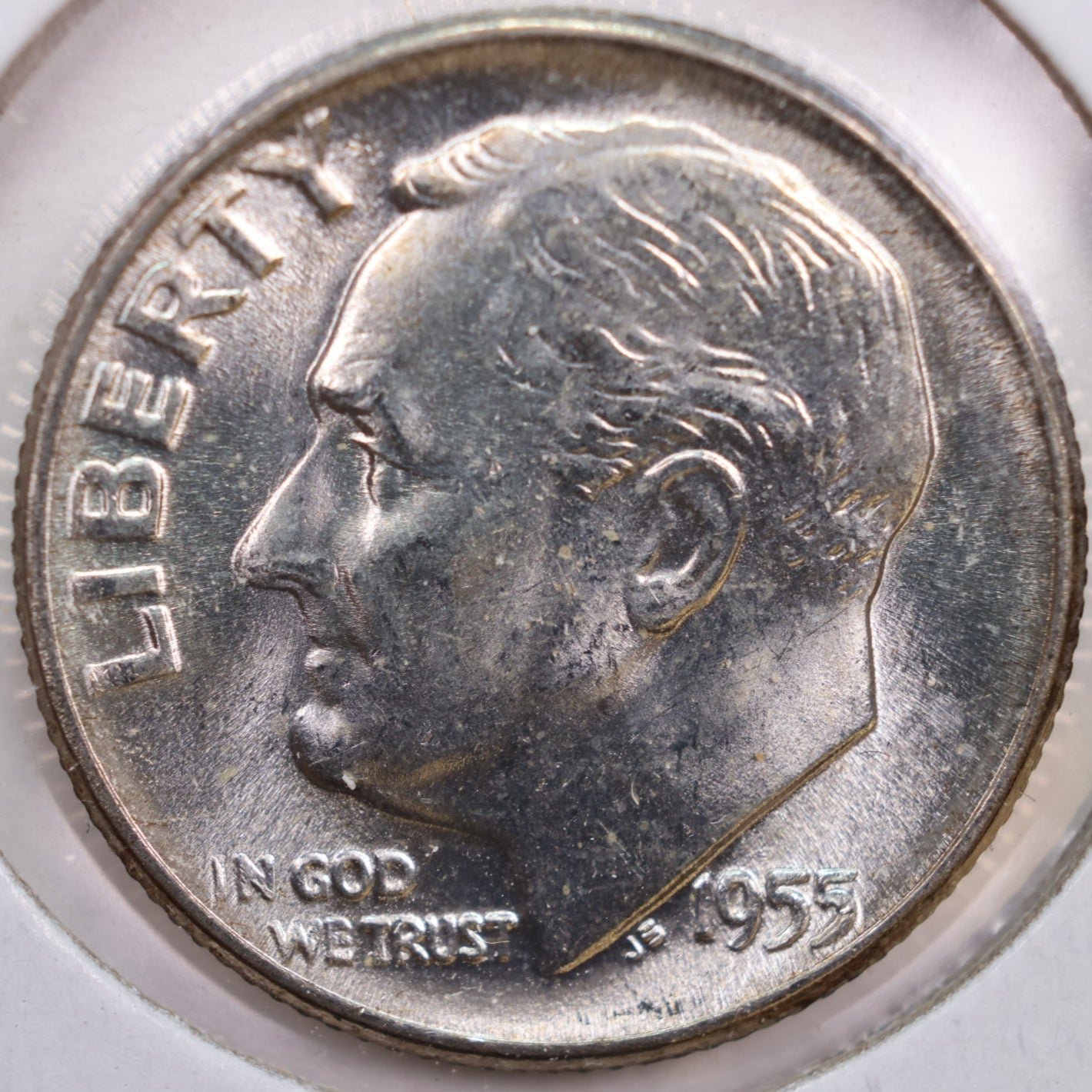 1955 Roosevelt Silver Dime, Mint State Uncirculated Coin, Store #DE0291