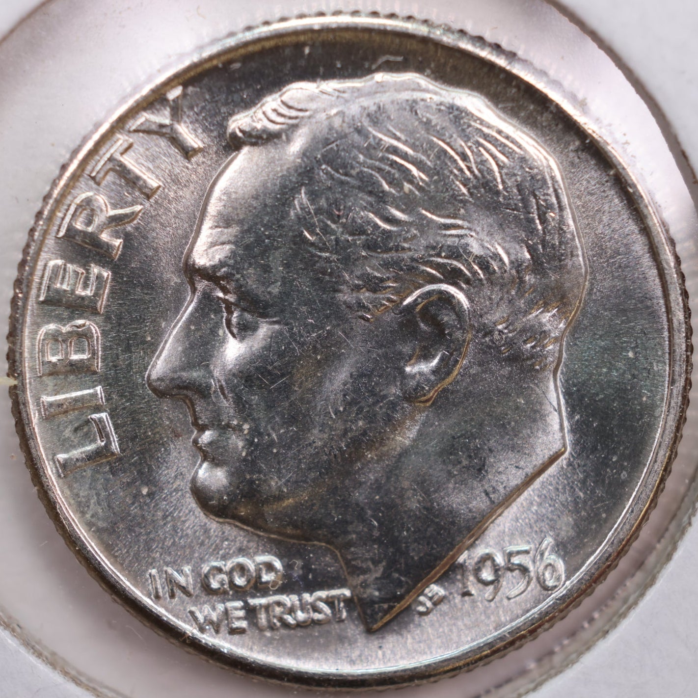 1956 Roosevelt Silver Dime, Mint State Uncirculated Coin, Store #DE0294